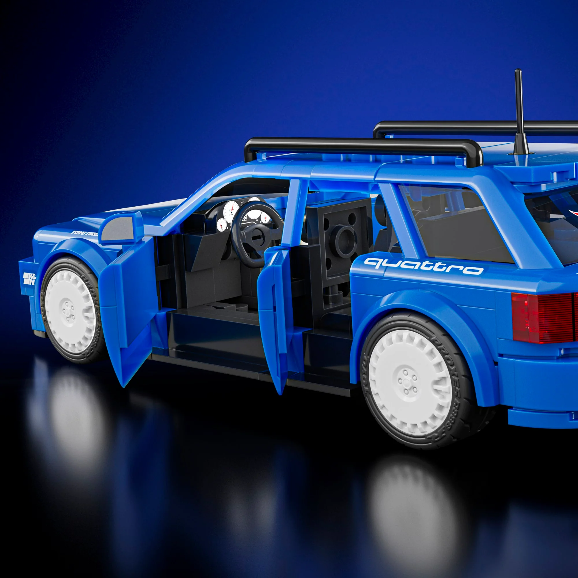 Mattel Brick Shop Klocki Hot Wheels Speed Series Audi Avant RS2 (1994) Samochód do zbudowania 253 elementy Zabawka Zestaw konstrukcyjny dla kolekcjonerów - Image 6