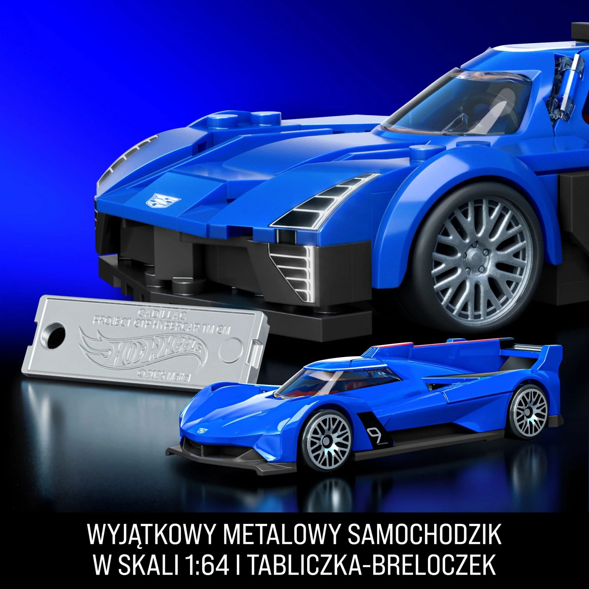 Mattel Brick Shop Klocki Hot Wheels Speed Series Cadillac Project GTP Hypercar Samochód do zbudowania 236 elementów Zabawka Zestaw konstrukcyjny dla kolekcjonerów - Image 5