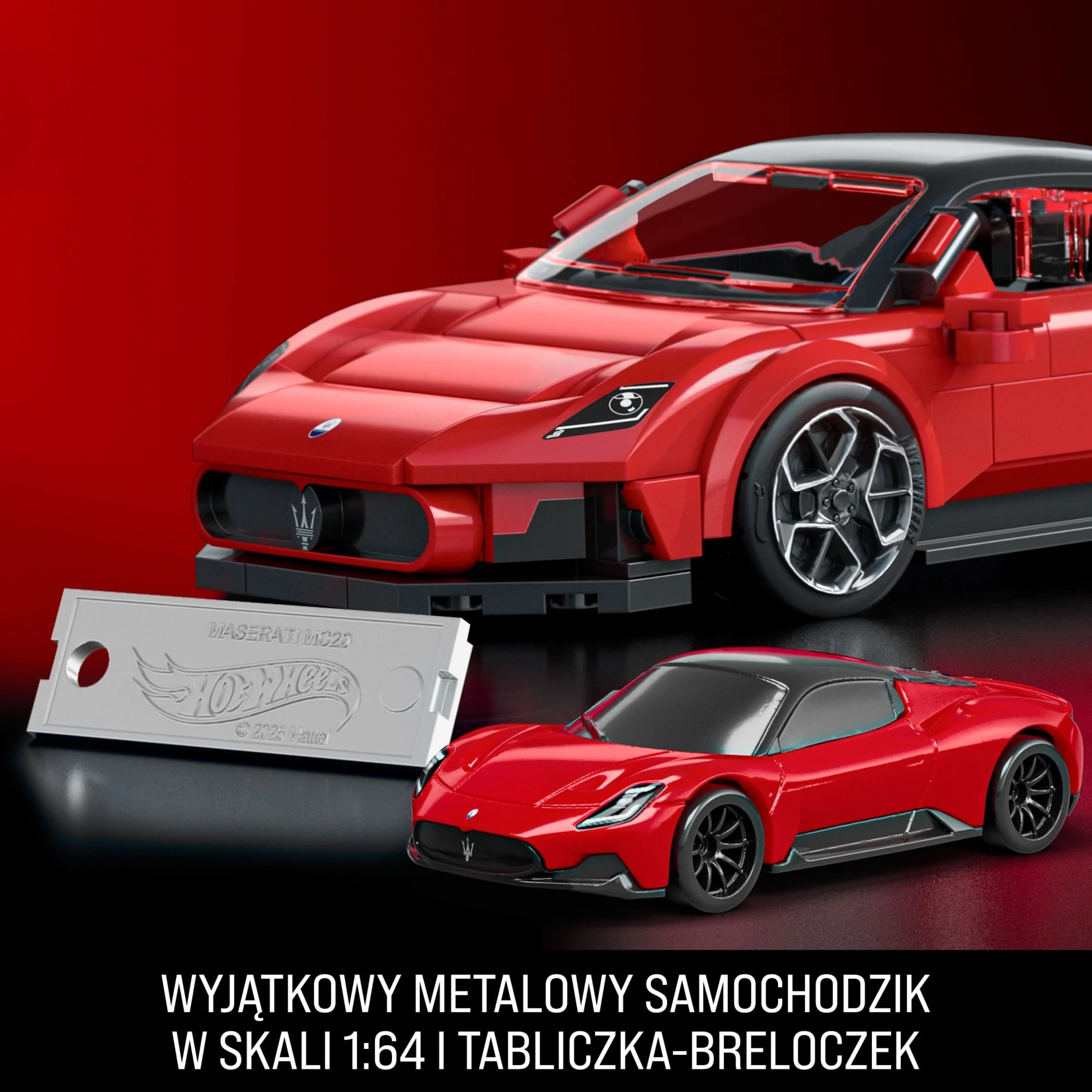Mattel Brick Shop Klocki Hot Wheels Speed Series Maserati MC20 Samochód do zbudowania 250 elementów Zabawka Zestaw konstrukcyjny dla kolekcjonerów - Image 5