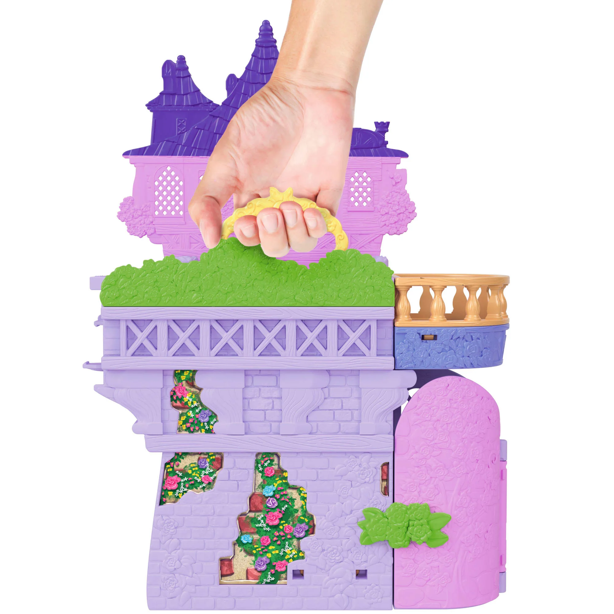 Disney Princess, Set Componibili La Casa Di Rapunzel, Mini Bambola, Personaggio Pascal E 7 Accessori - Image 5