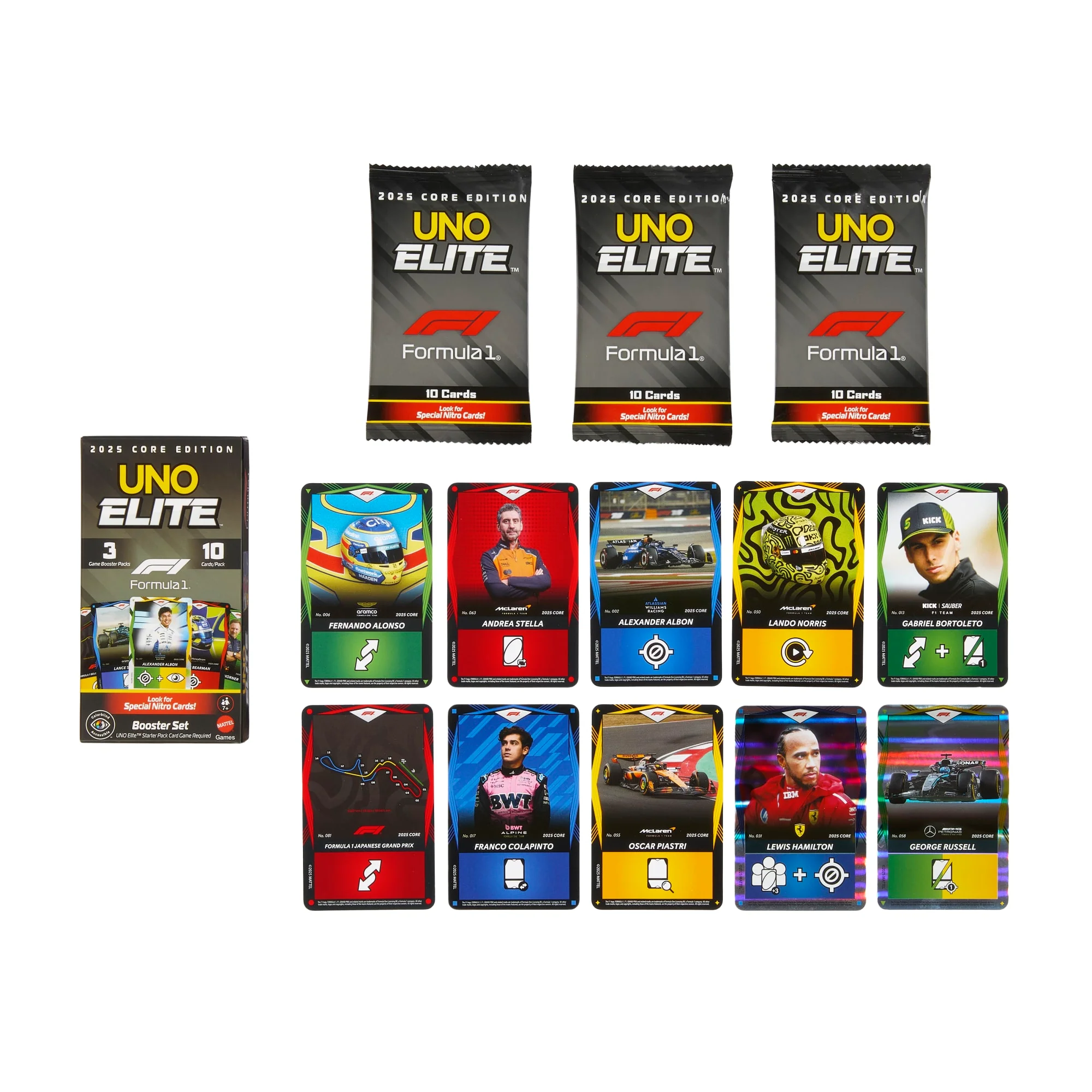 Mattel Games-Pack De Boosters UNO Élite Formule 1 Édition Standard - Image 3