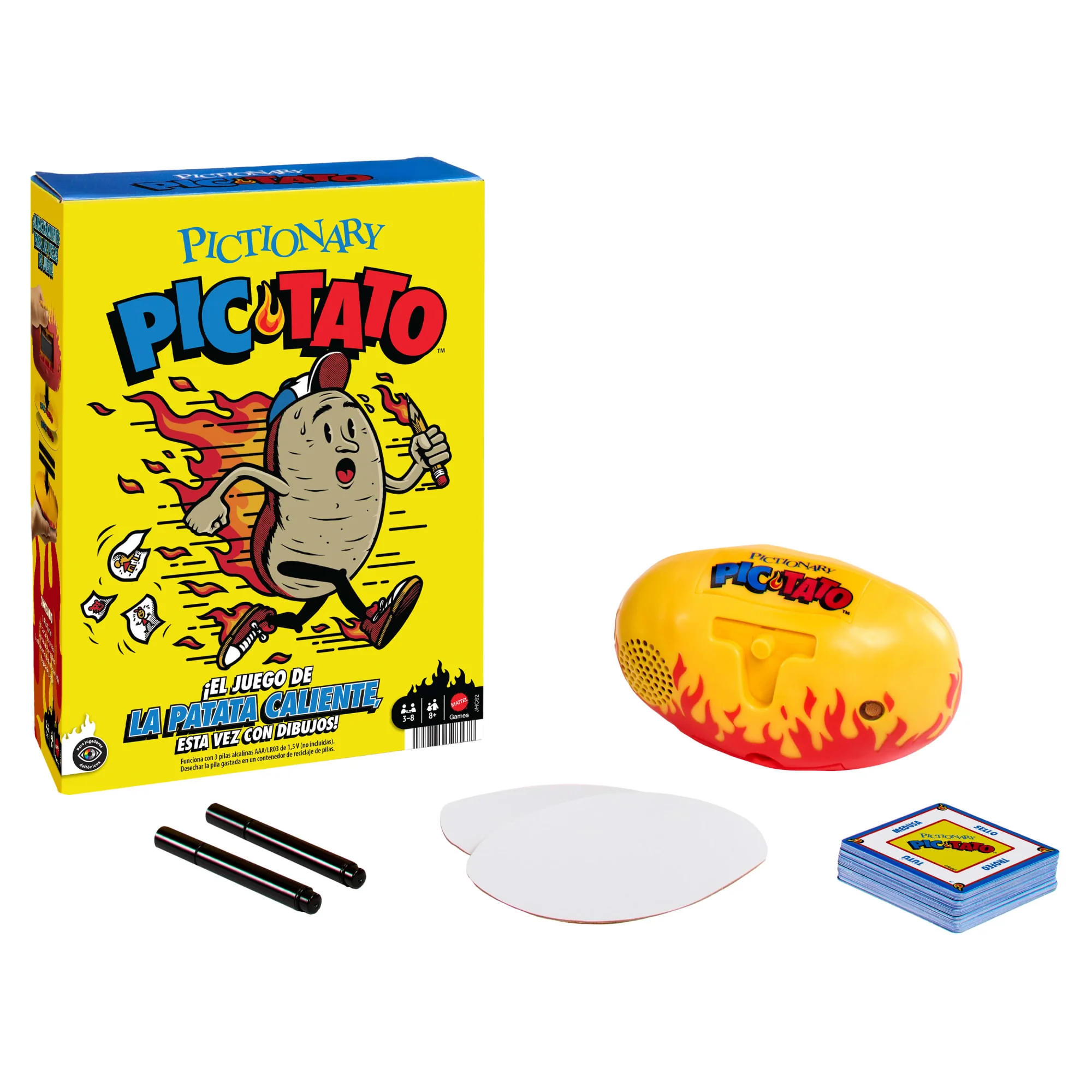 Juego De La Patata Caliente Pictionary Pic-Tato Para Disfrutar De Noches De Juegos En Familia, Juguete Que Habla Y Reproduce Música Para Niños, Niñas Y Adultos