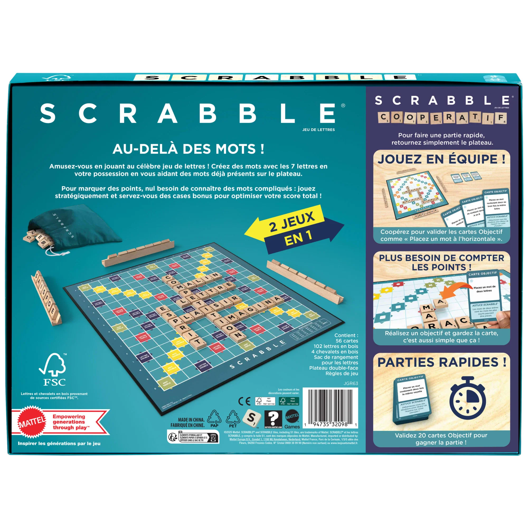 Mattel Games-Scrabble-Avec Lettres Et Chevalets - Image 6