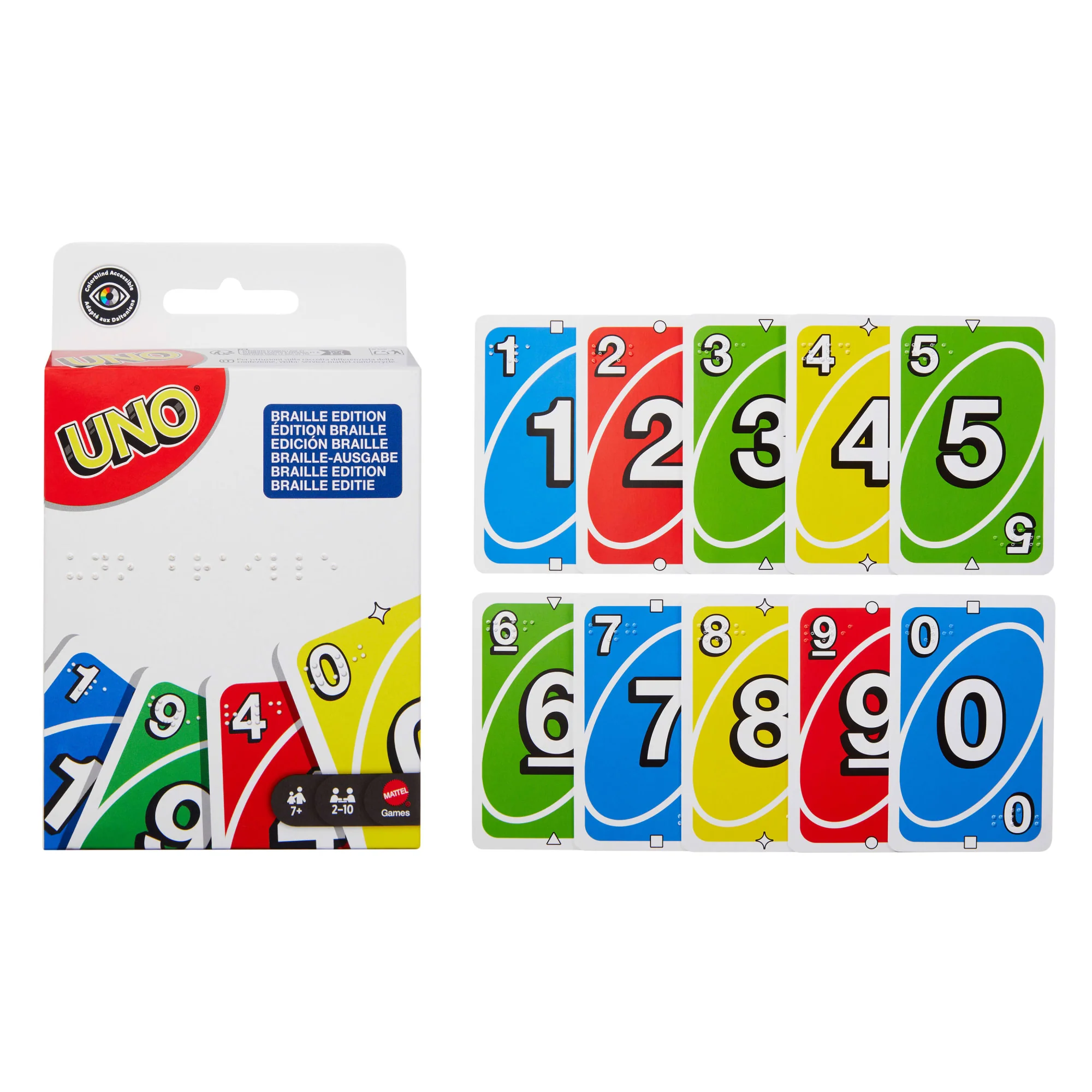Mattel Games-UNO Braille-Pour Joueurs Aveugles Ou Malvoyants - Image 5