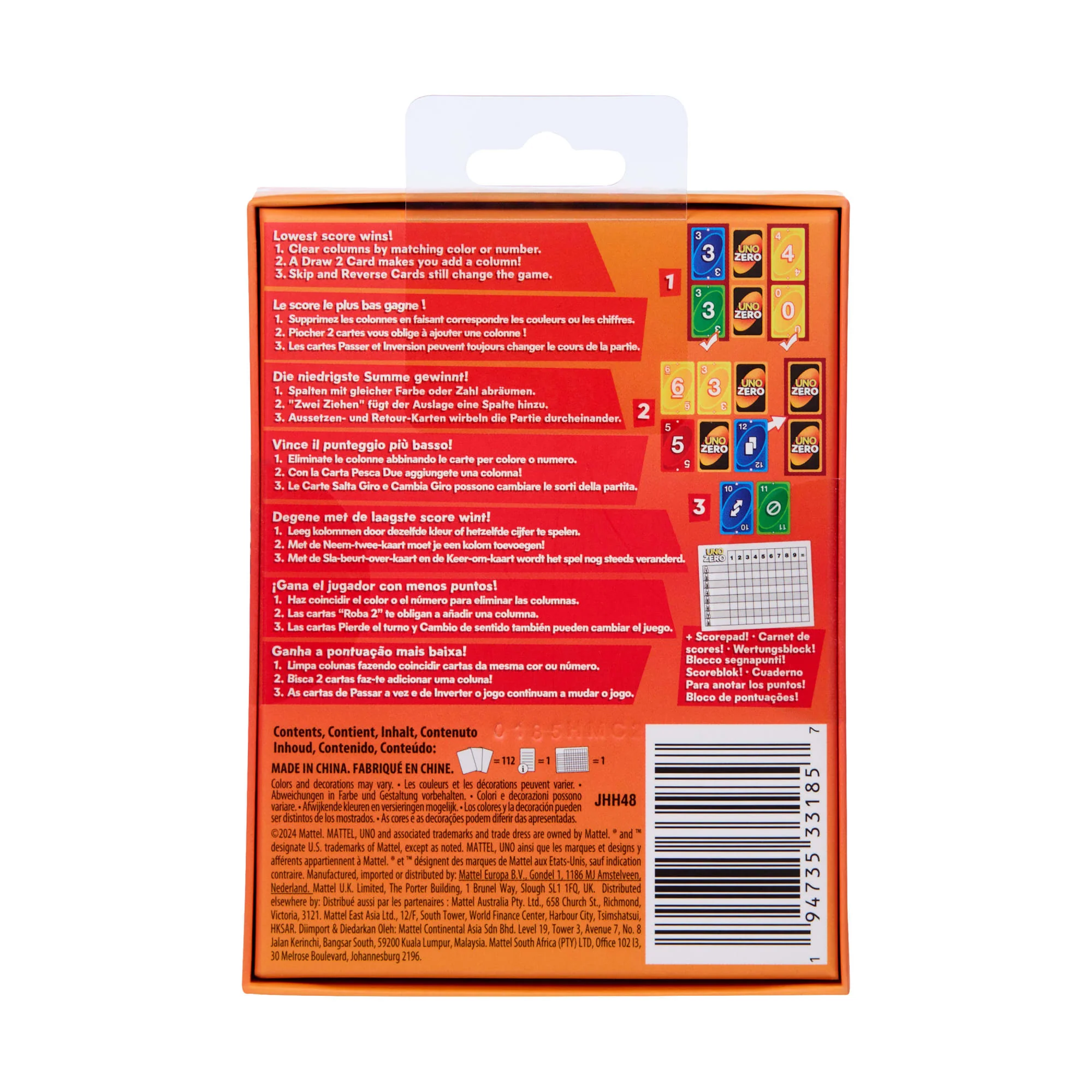Juego De Cartas UNO Zero Para Niños, Adultos, Noches En Familia, Fiestas Y Viajes, Incluye Baraja Y Tarjeta De Puntuación - Image 6