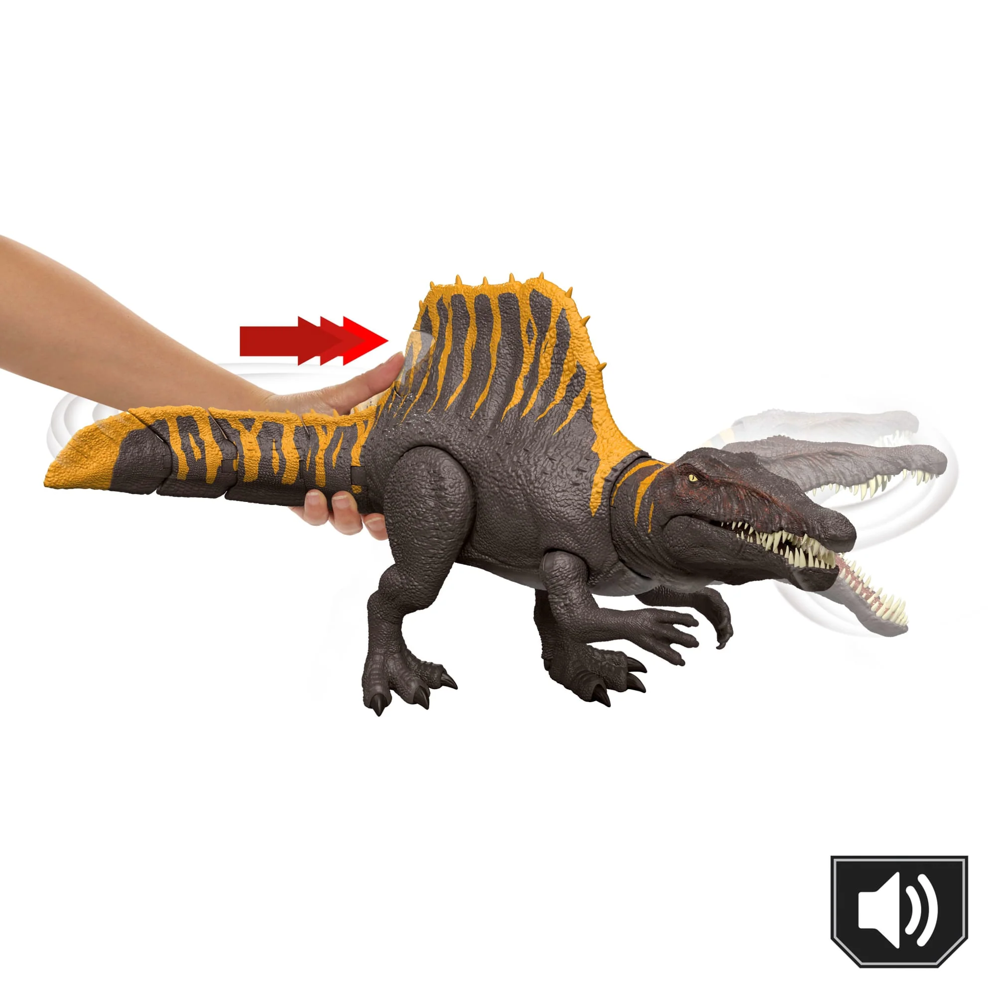Jurassic World Rebirth Σπινόσαυρος Φιγούρα Δράσης Δεινόσαυρος Παιχνίδι, Με 2 Κινήσεις Επίθεσης - Image 3