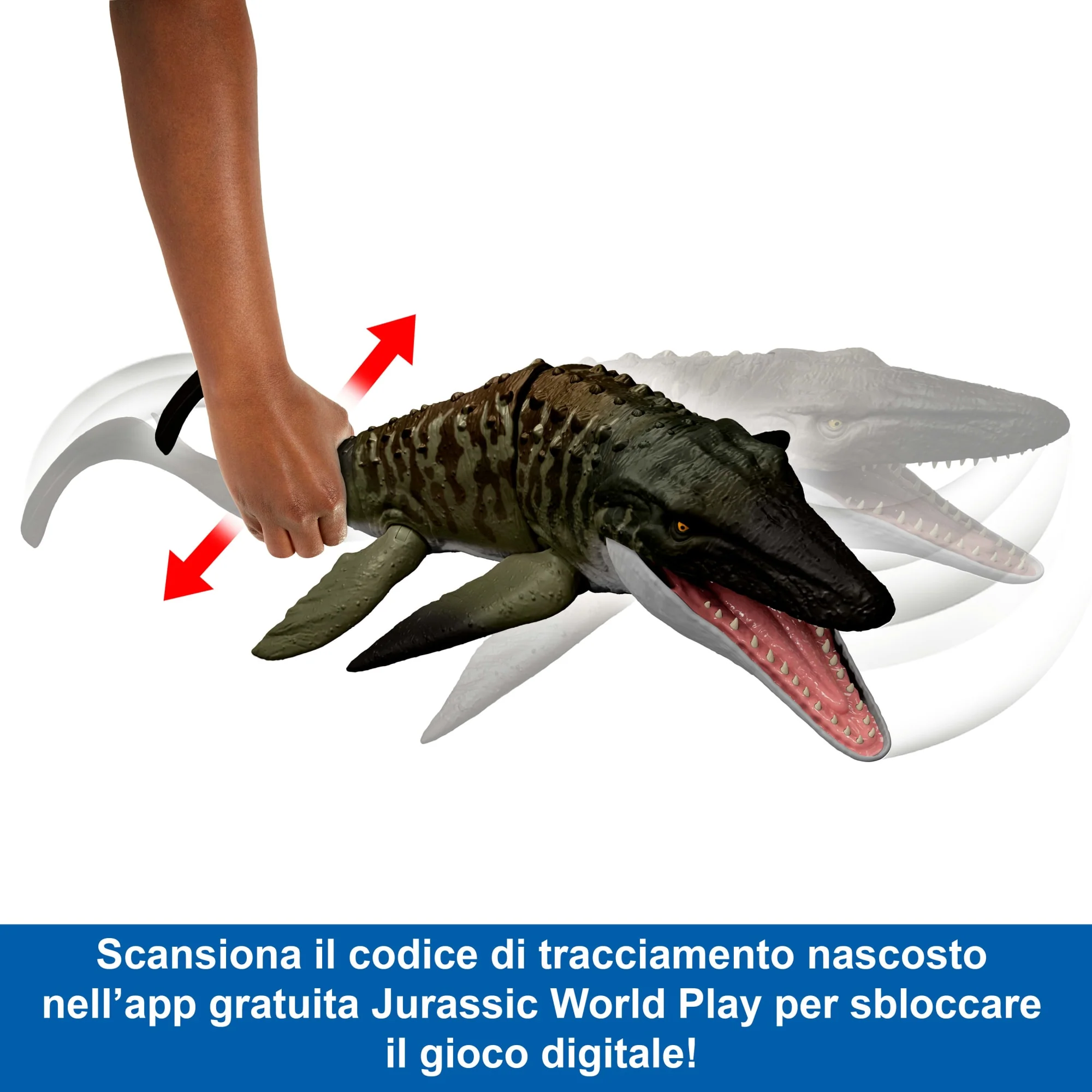Jurassic World Rebirth Mosasauro Morso Letale, Action Figure E Mini Dilofosauro, Dinosauro Giocattolo - Image 3