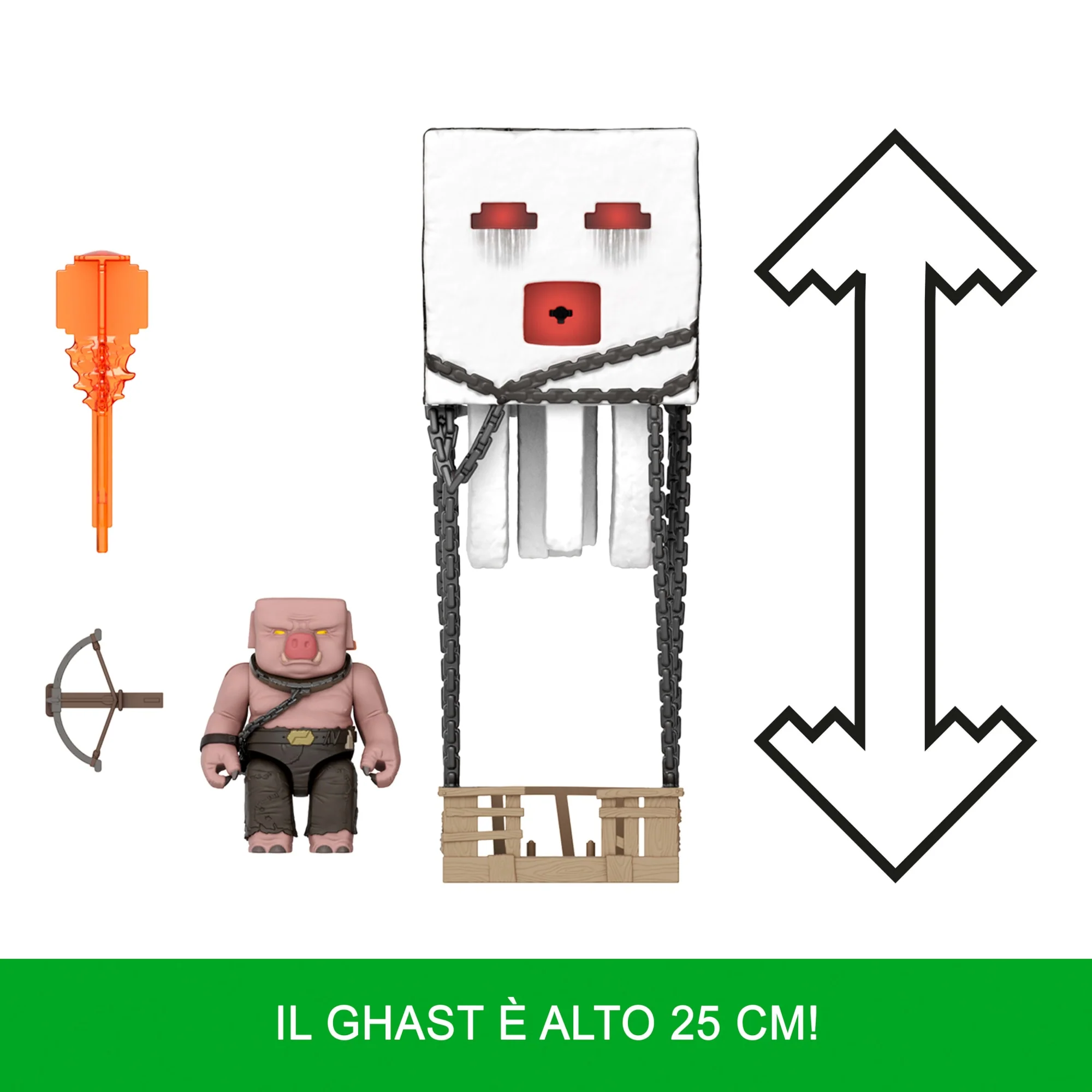 Minecraft, Ghast Attacco Esplosivo, Set Con Action Figure, Luci, Suoni E Molto Altro Ispirati Al Film - Image 3