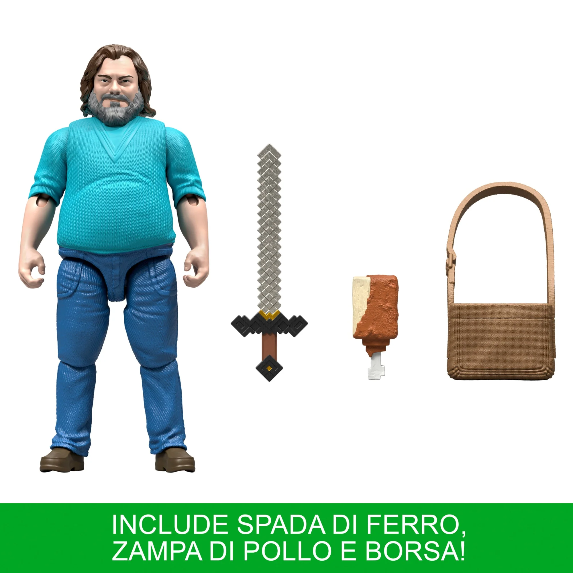 Minecraft Action Figure Di Steve E Accessori, Set Di Giocattoli Da 10 Cm Ispirato A Un Film Minecraft - Image 4