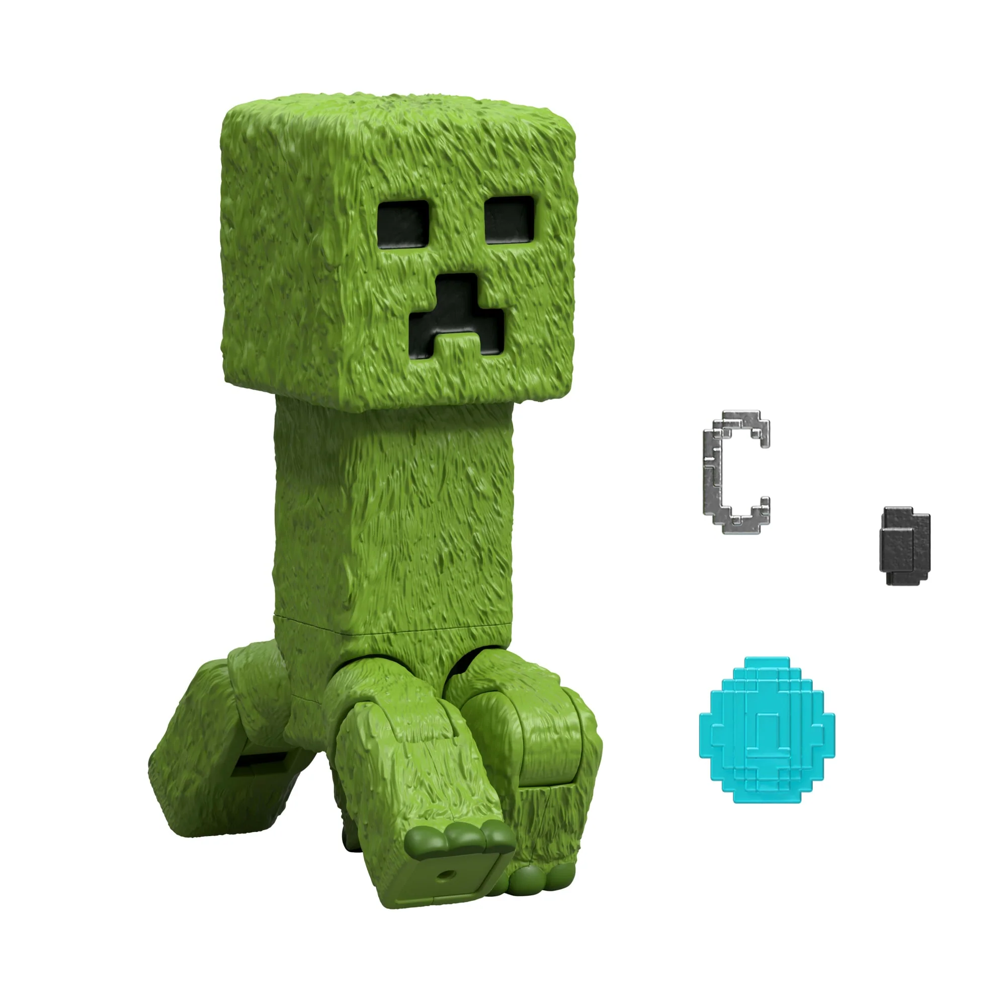 Minecraft Action Figure Di Creeper E Accessori, Set Di Giocattoli Da 10 Cm Ispirato A Un Film Minecraft