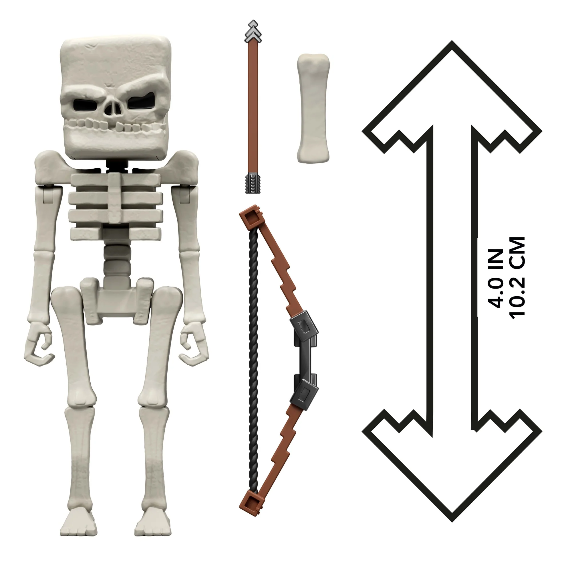 Minecraft Action Figure Scheletro E Accessori, Set Di Giocattoli Da 10 Cm Ispirato A Un Film Minecraft - Image 3