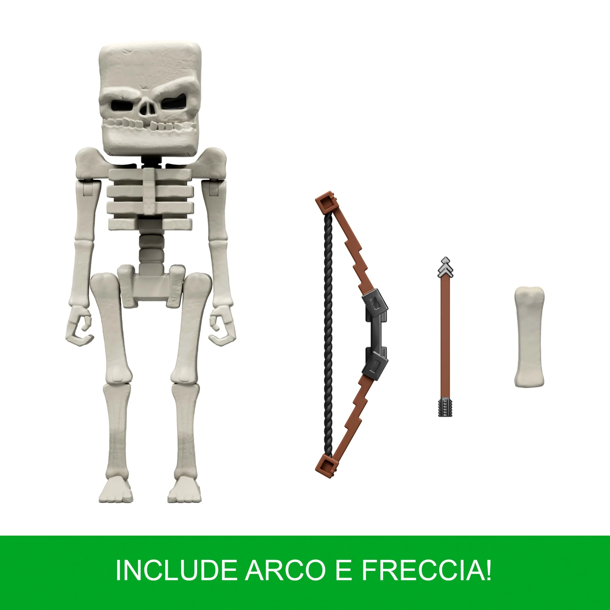 Minecraft Action Figure Scheletro E Accessori, Set Di Giocattoli Da 10 Cm Ispirato A Un Film Minecraft - Image 4