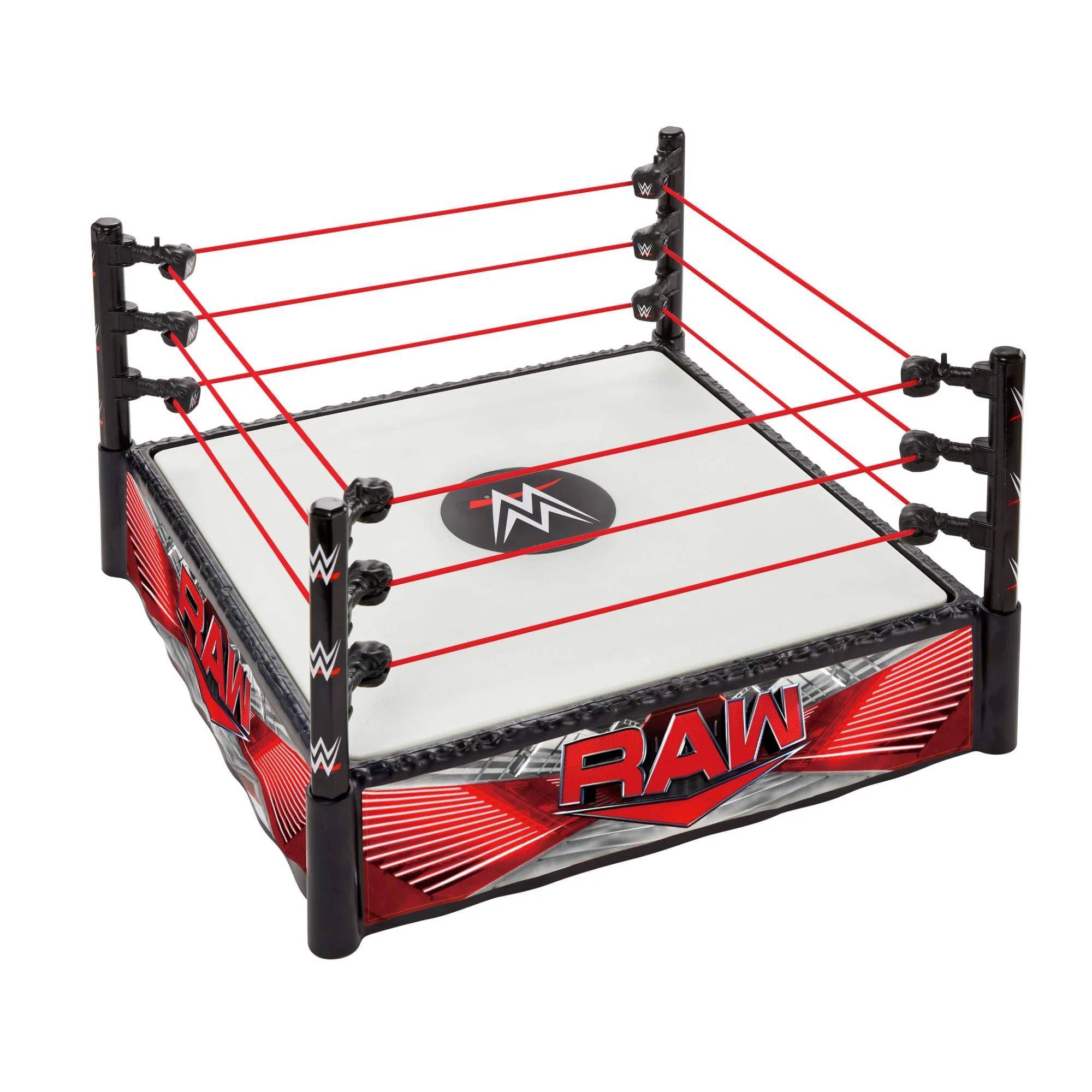 WWE Superstar Ρινγκ Με Αυτοκόλλητα Για Main Event & Raw, Δάπεδο Με Ελατήριο Και Ελαστικά Σχοινιά - Image 3