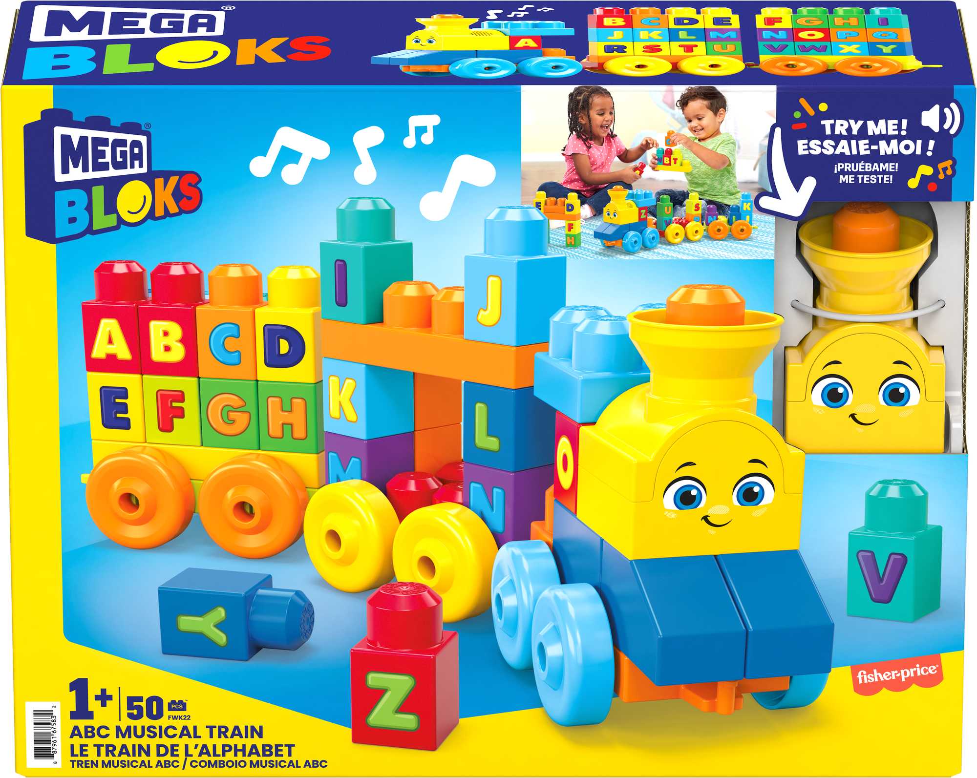 Mega Bloks Abc Muzikale Trein, Bouwspeelgoed, Blokken Voor Peuters Van 1 - 3 - Image 6