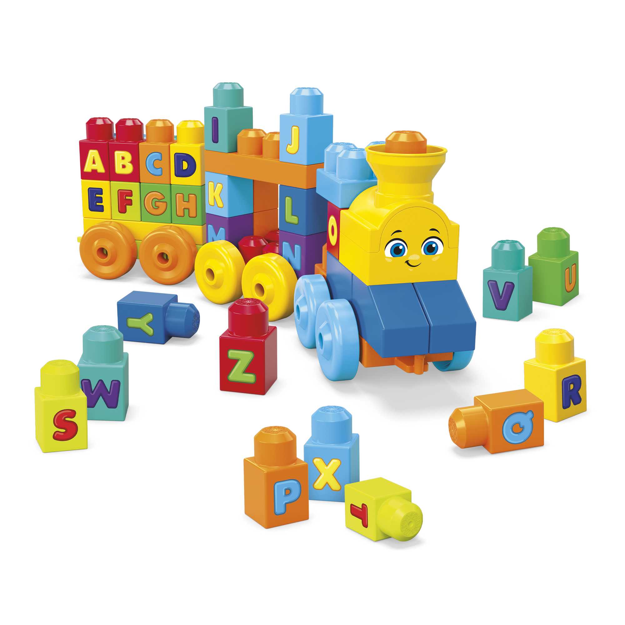 MEGA BLOKS First Builders ABC Musical Train Toy Building Blocks With Music (50 Pieces) For Toddler - Image 2