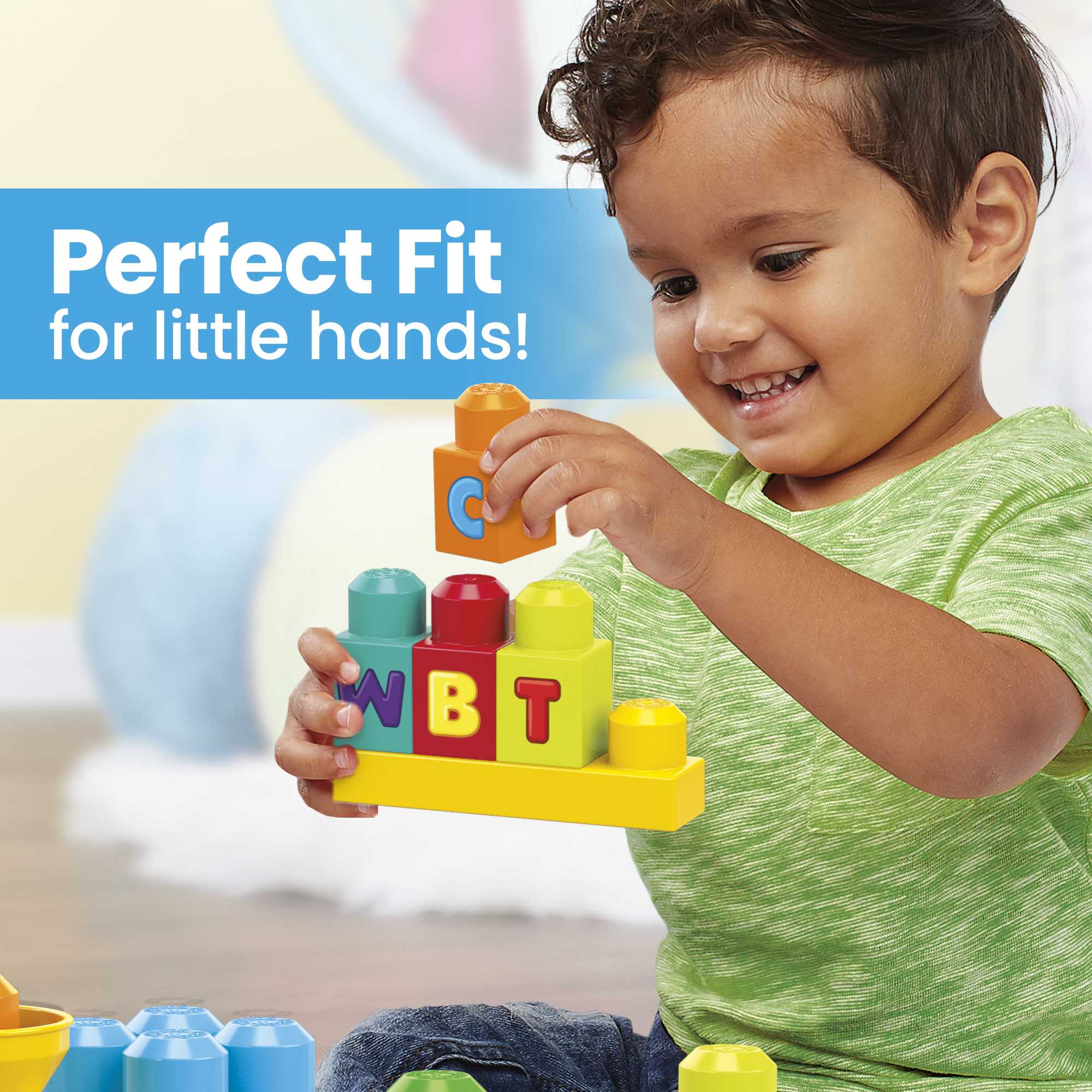 MEGA BLOKS First Builders ABC Musical Train Toy Building Blocks With Music (50 Pieces) For Toddler - Image 3