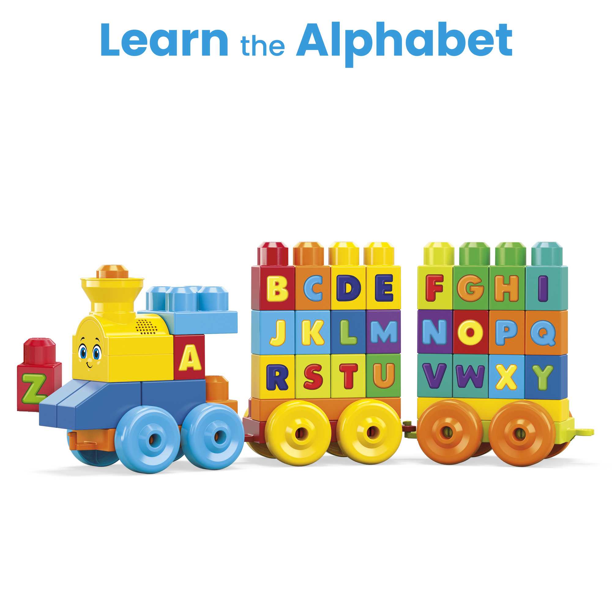 MEGA BLOKS First Builders ABC Musical Train Toy Building Blocks With Music (50 Pieces) For Toddler - Image 5