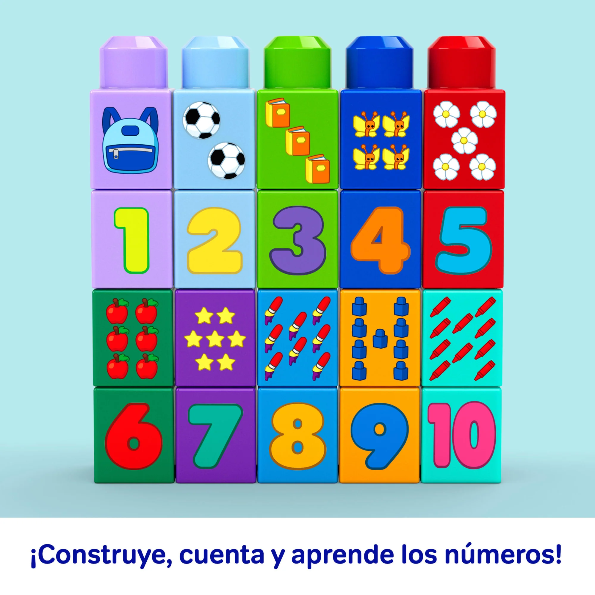 MEGA BLOKS First Builders Autobús De Juguete Para Construir Y Contar (45 Piezas) Para Niños Pequeños - Image 3