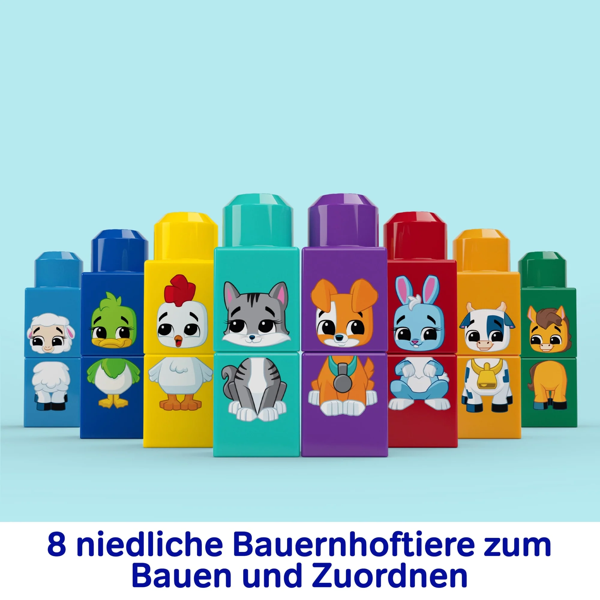 MEGA BLOKS-Bausteine Bau Und Lern Tier-Traktor Spielbausteine (30 Teile) Für Kleinkinder - Image 3