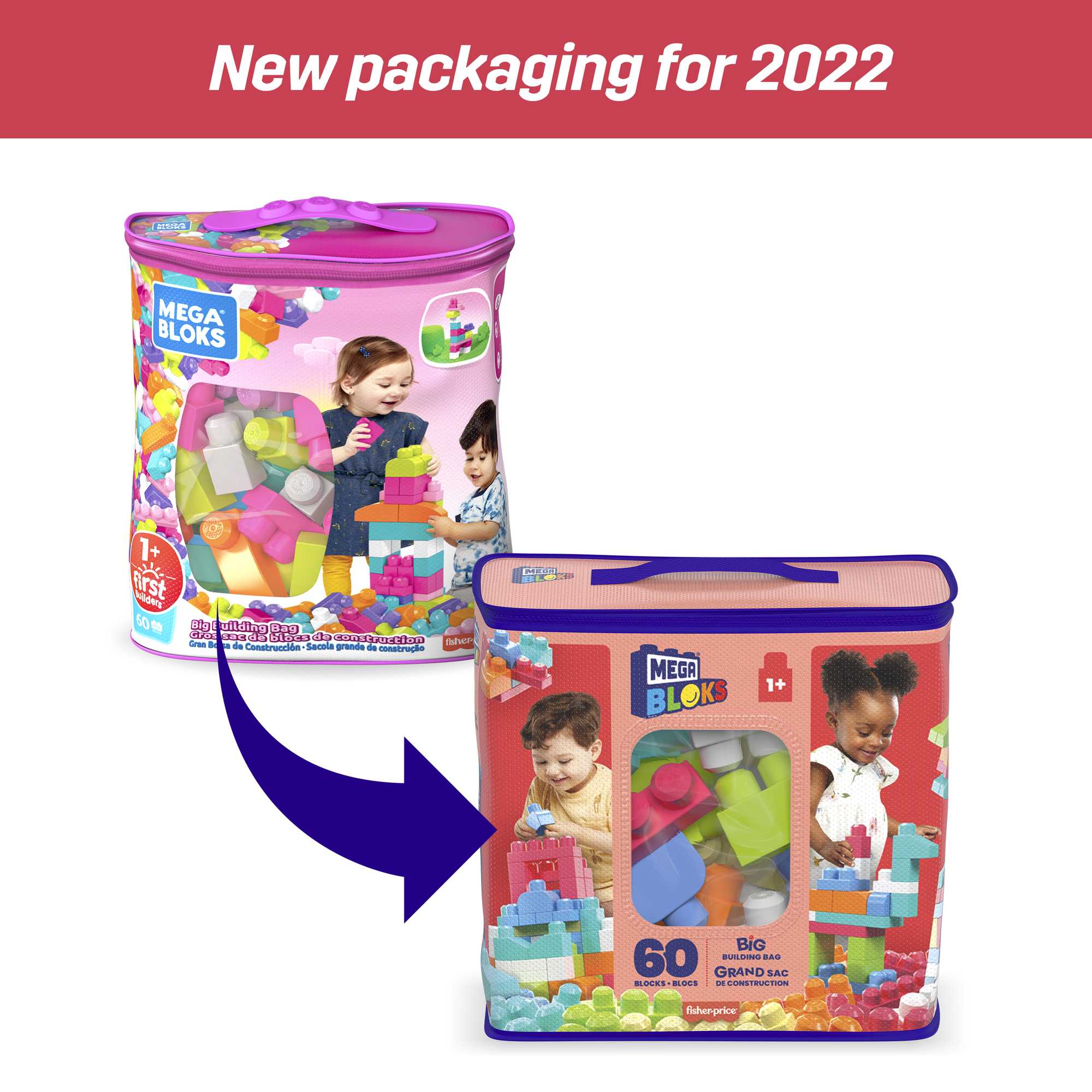 Mega Bloks Bolsa Rosa 60 Piezas - Image 7