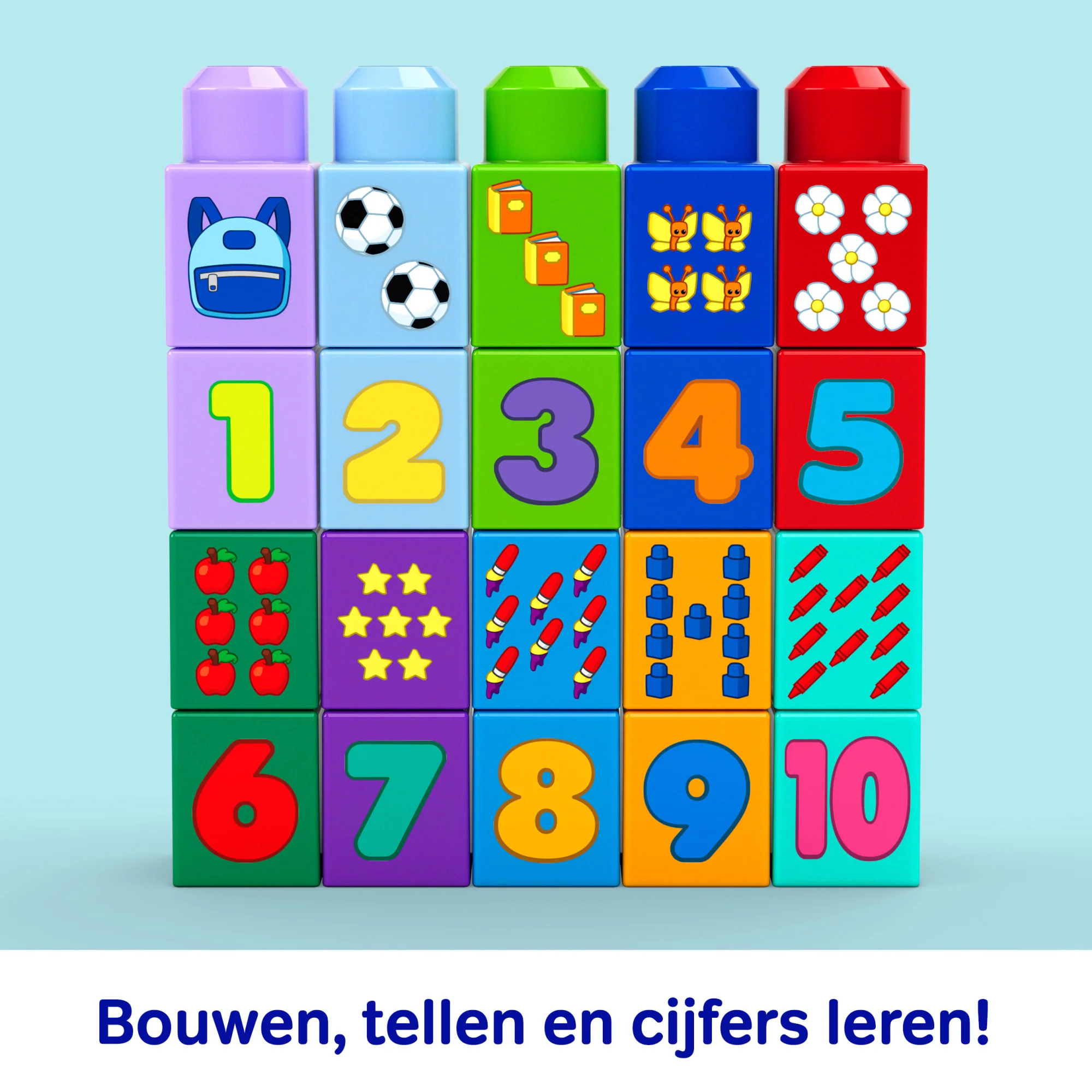 MEGA BLOKS First Builders Bouwen En Tellen Bus, Speelgoedblokken (45 Onderdelen) Voor Peuters - Image 3