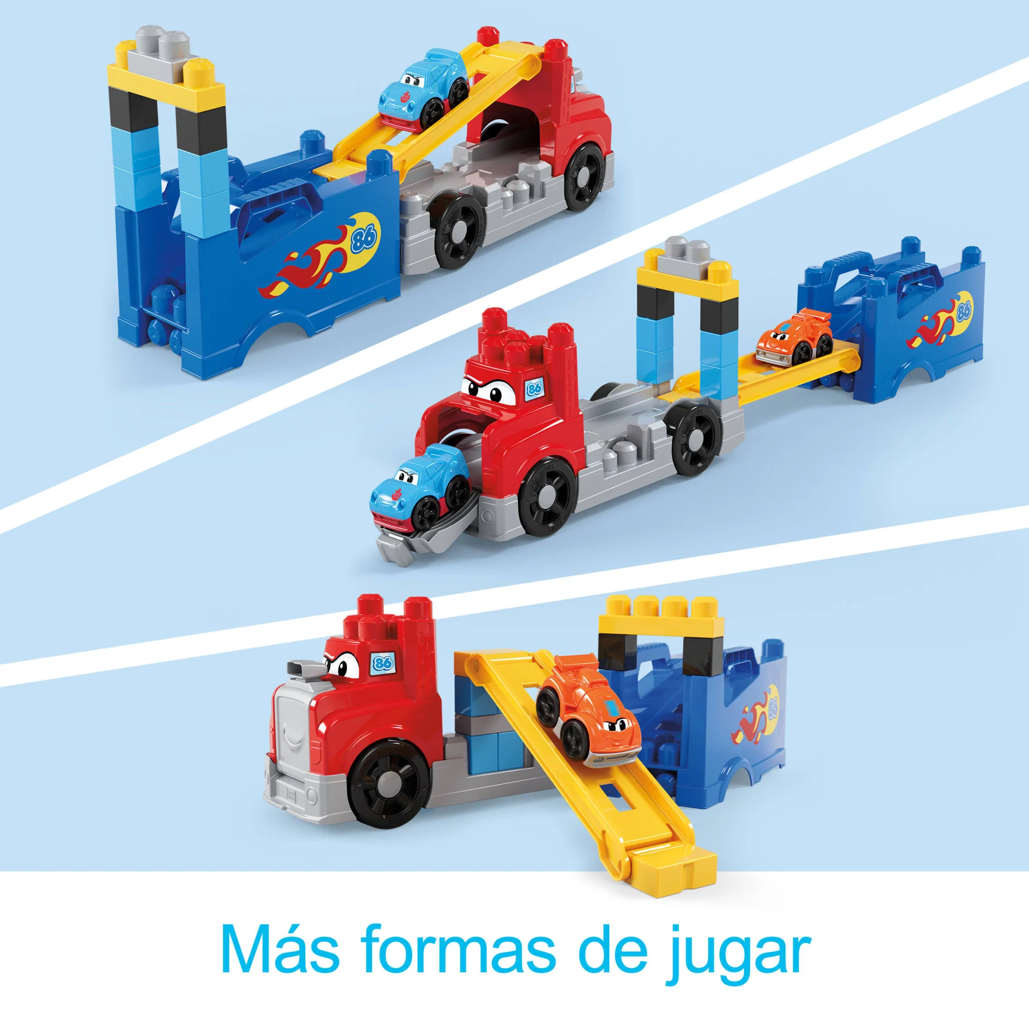 Juguete De Bloques Camión De Carreras Y Construcción De MEGA Blocks First Builders Para Niños Y Niñas Pequeños (19 Piezas). - Image 4