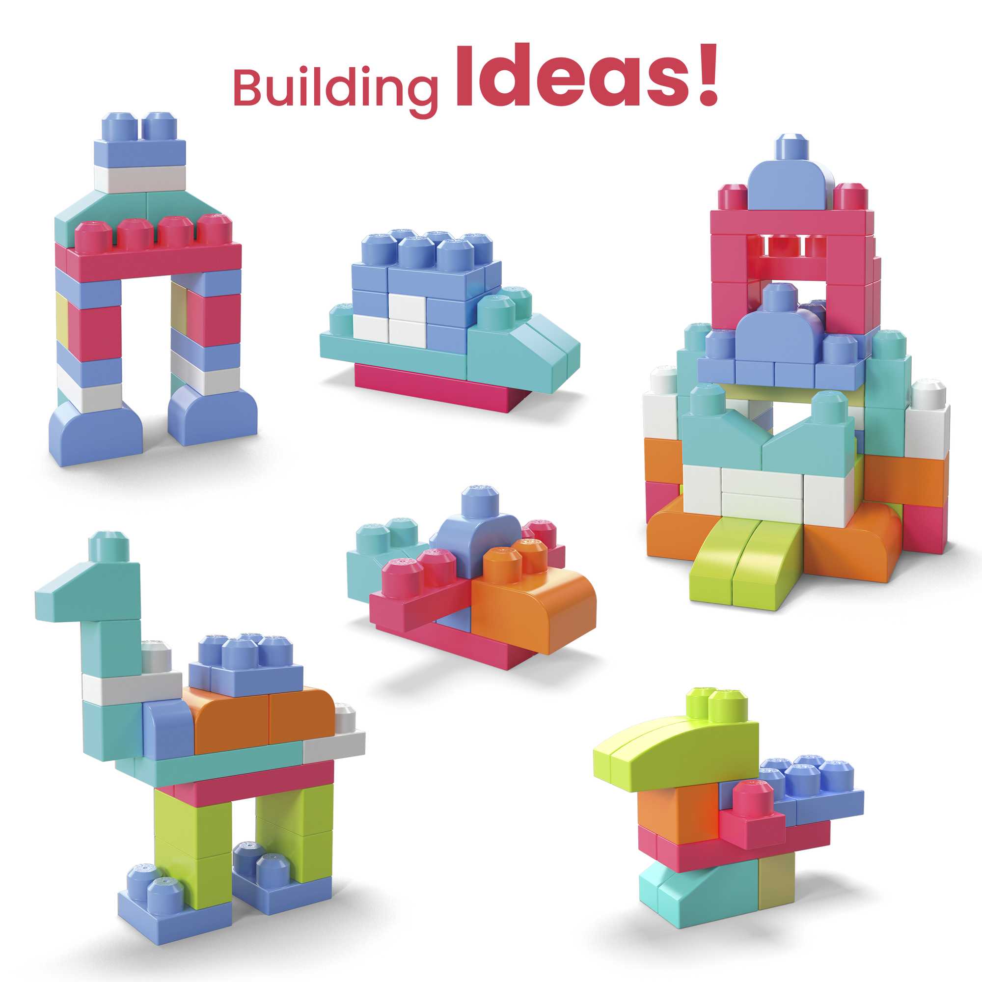 MEGA BLOKS First Builders Big Building Bag Toy Blocks With Storage Bag (60 Pieces) For Toddler - Image 4