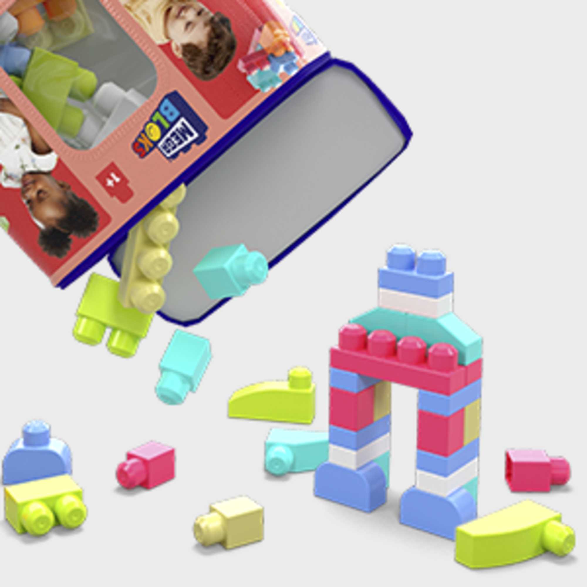 Mega Bloks Grote Bouwtas (Roze) (60 onderdelen) - Image 4