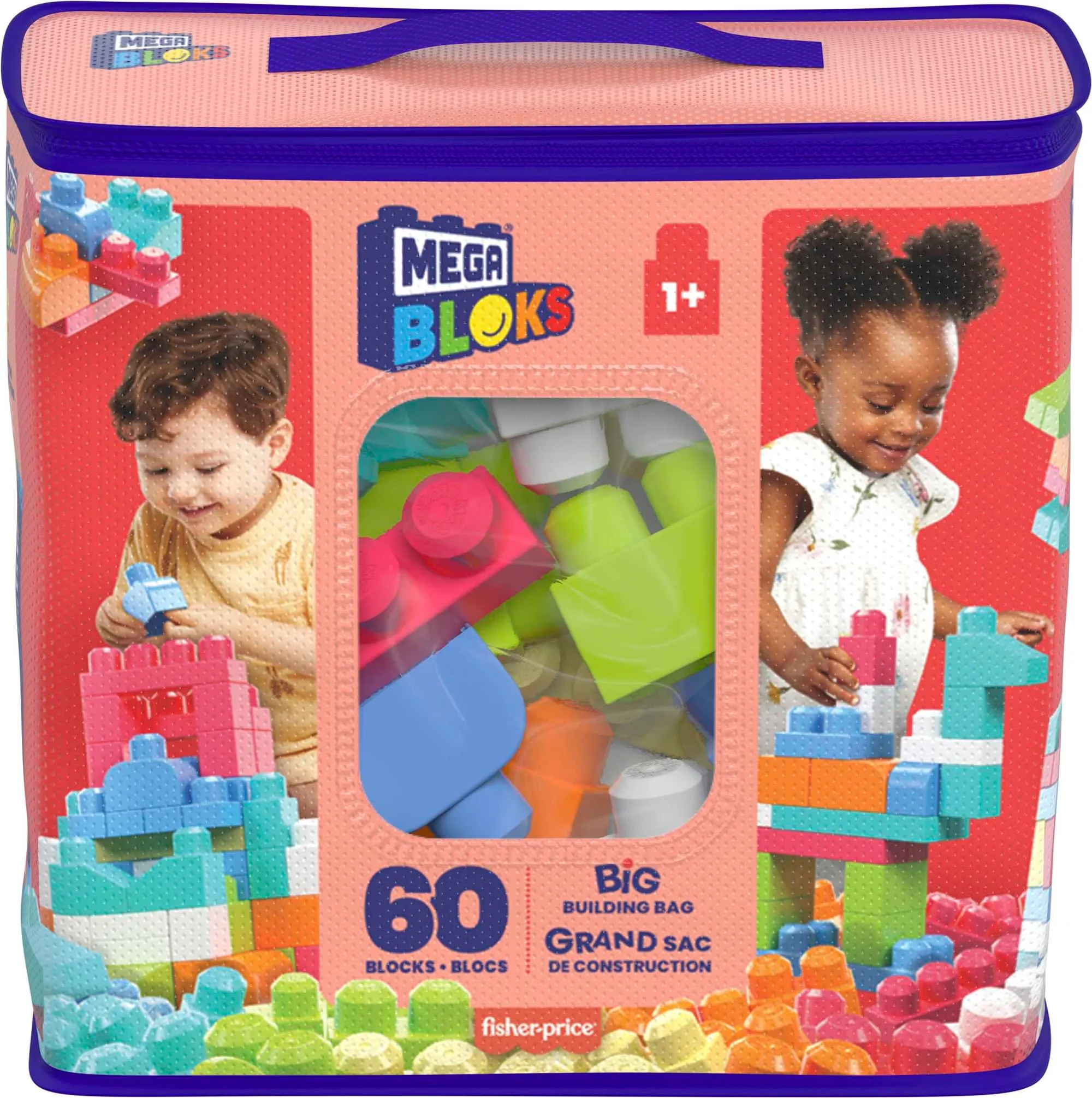 Mega Bloks Grote Bouwtas (Roze) (60 onderdelen) - Image 6