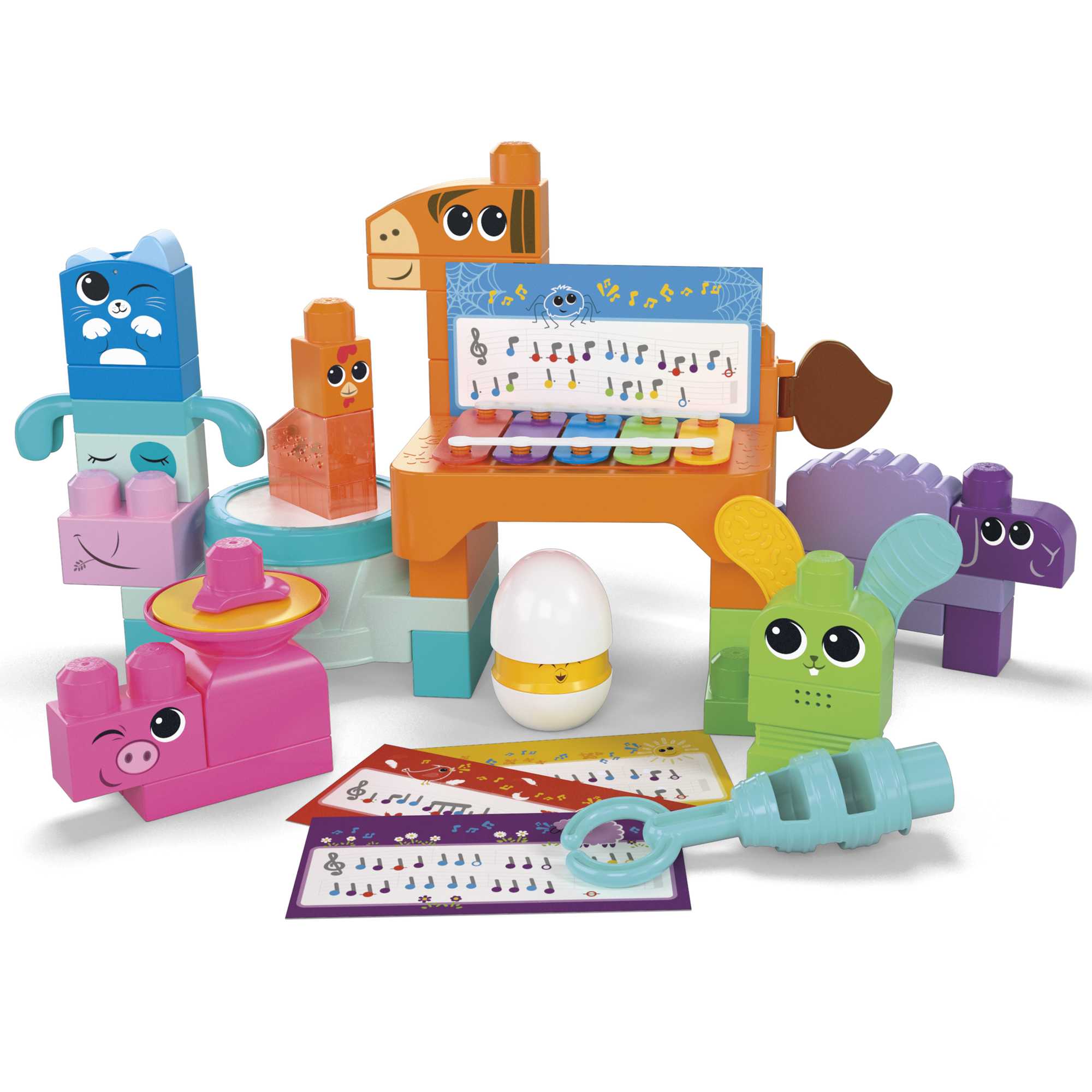 Mega Bloks-Les Musiciens De La Ferme-Jouet Sensoriel (45 Pcs) - Image 2