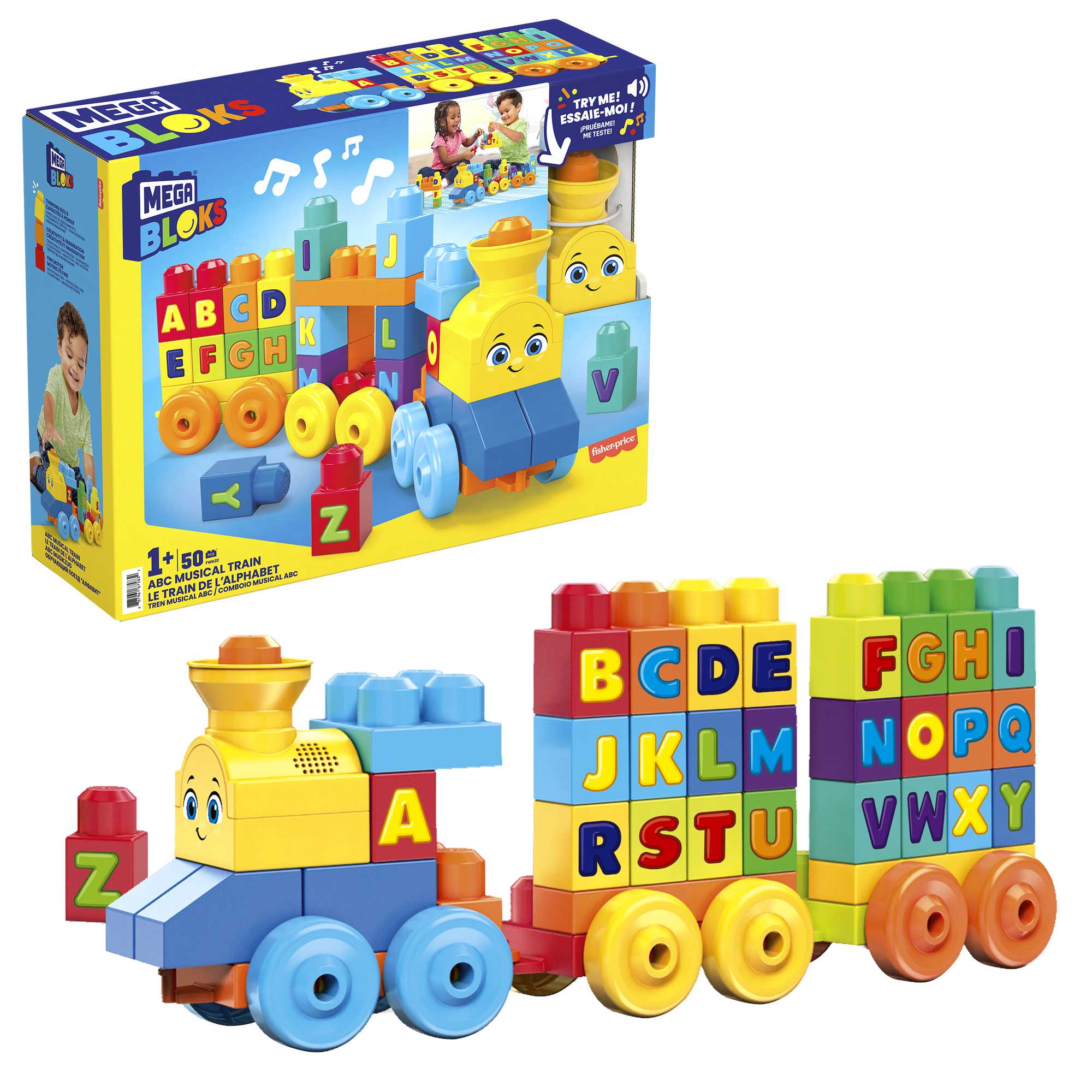 Mega Bloks® набор обучающий поезд "Алфавит"