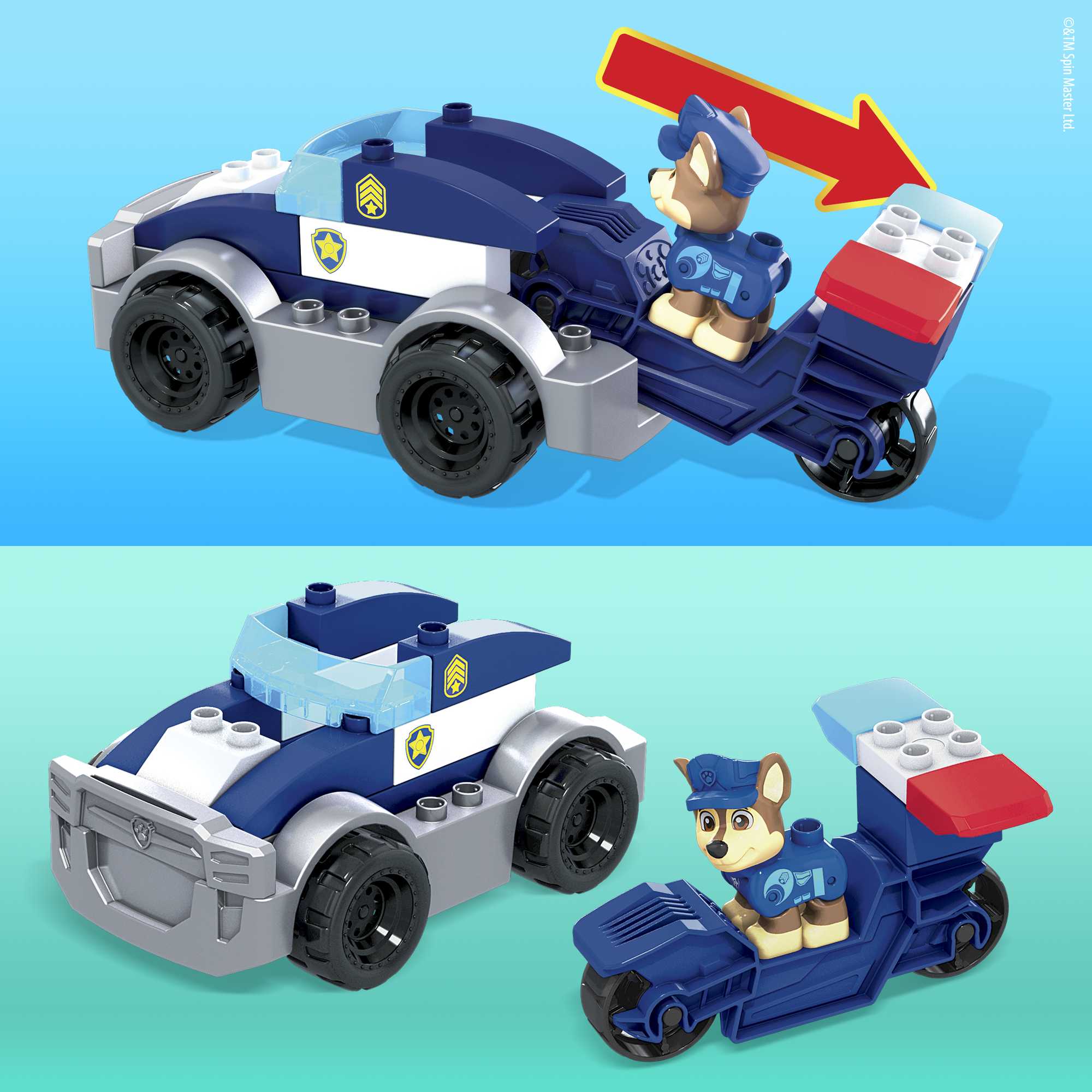 Mega Bloks PAW Patrol: The Movie - Chase’s City Police Cruiser Set - Image 5