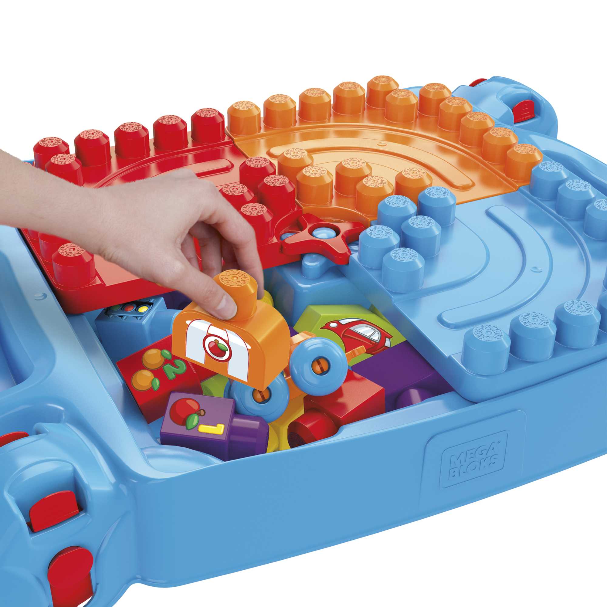 Mega Bloks® Stolik z klockami „Buduj i ucz się“ (Niebieski) - Image 4