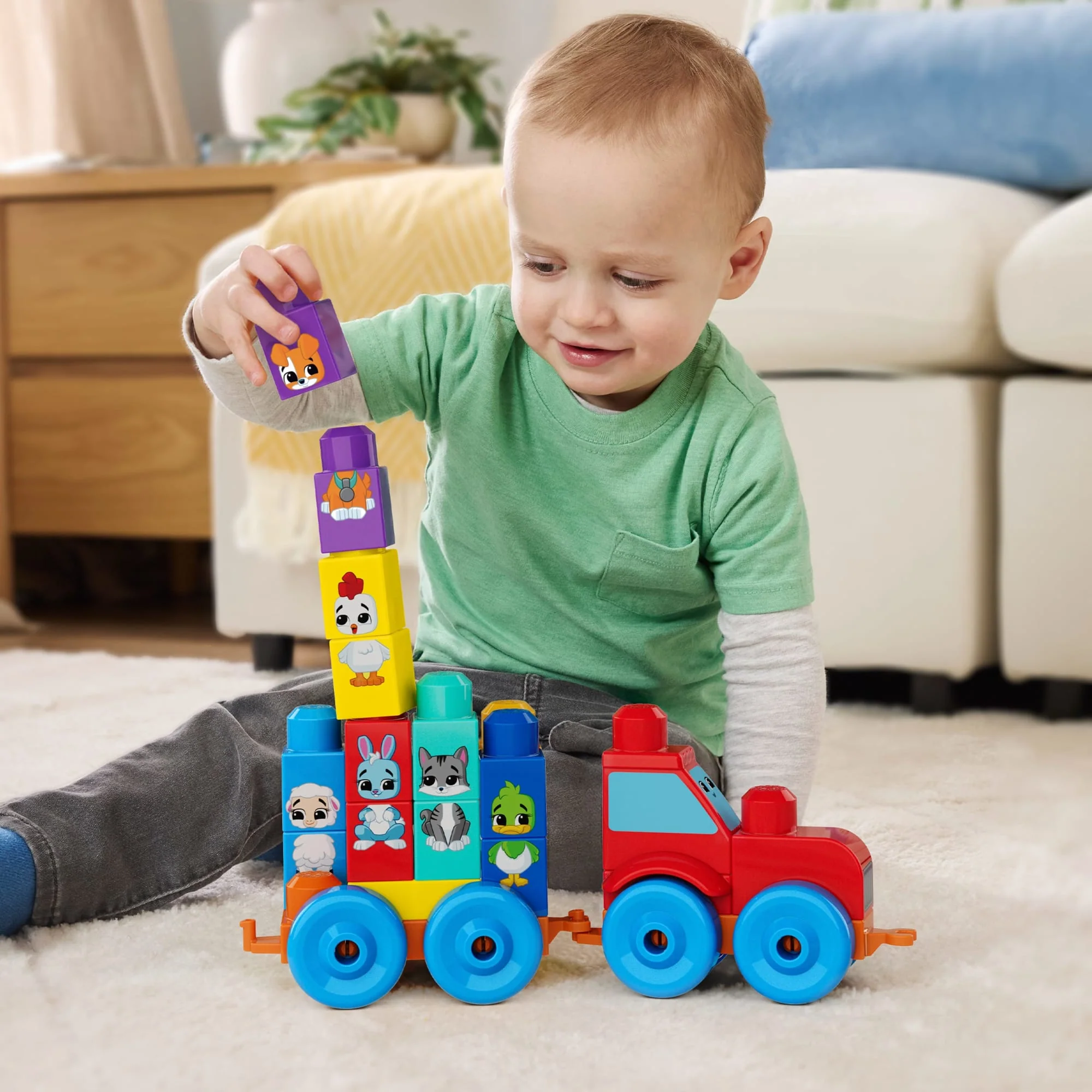 MEGA BLOKS-Tracteur Mes Animaux À Assembler-Coffret De 30 Pièces - Image 2