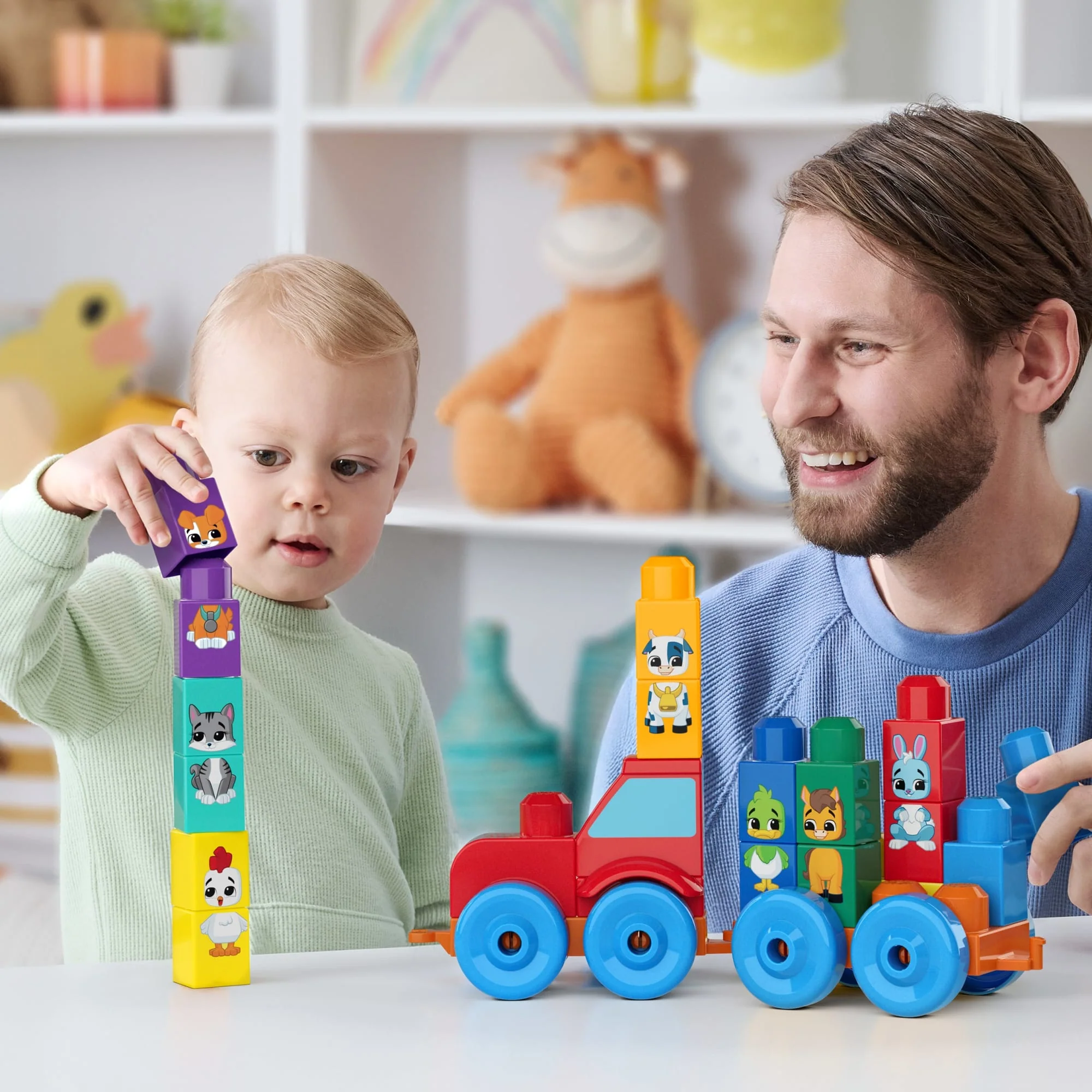 MEGA BLOKS-Tracteur Mes Animaux À Assembler-Coffret De 30 Pièces - Image 6