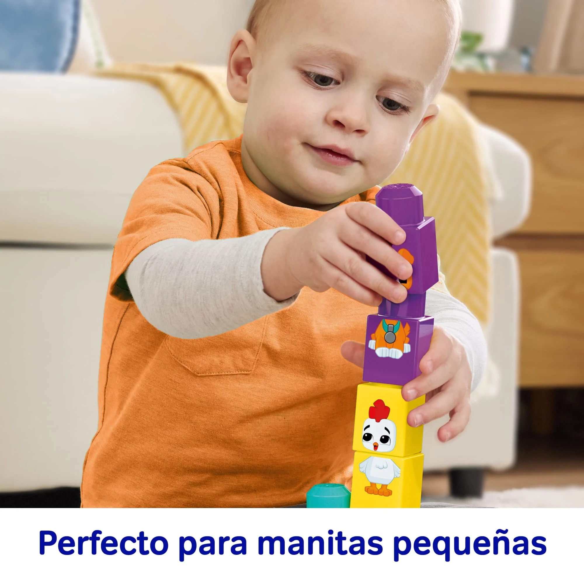 Tractor De Juguete Para Construir Y Combinar First Builders De MEGA BLOKS, Con Bloques, 30 Piezas, Para Niños Y Niñas - Image 4