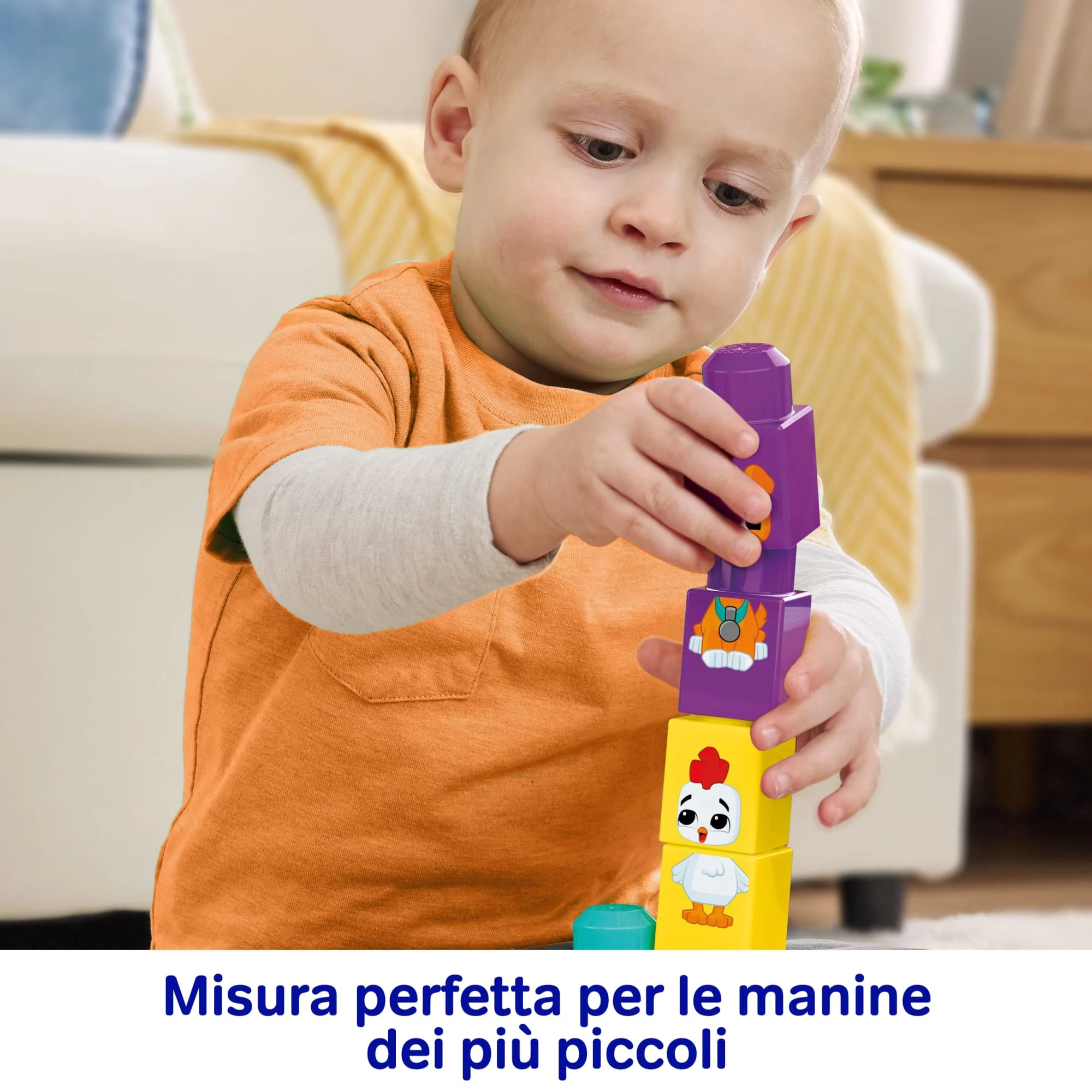 MEGA BLOKS First Builders Trattore Degli Animali Costruisci E Impara, Gioco Con Blocchi Da Costruzione (30 Pezzi) Per Bimbi Piccoli - Image 4