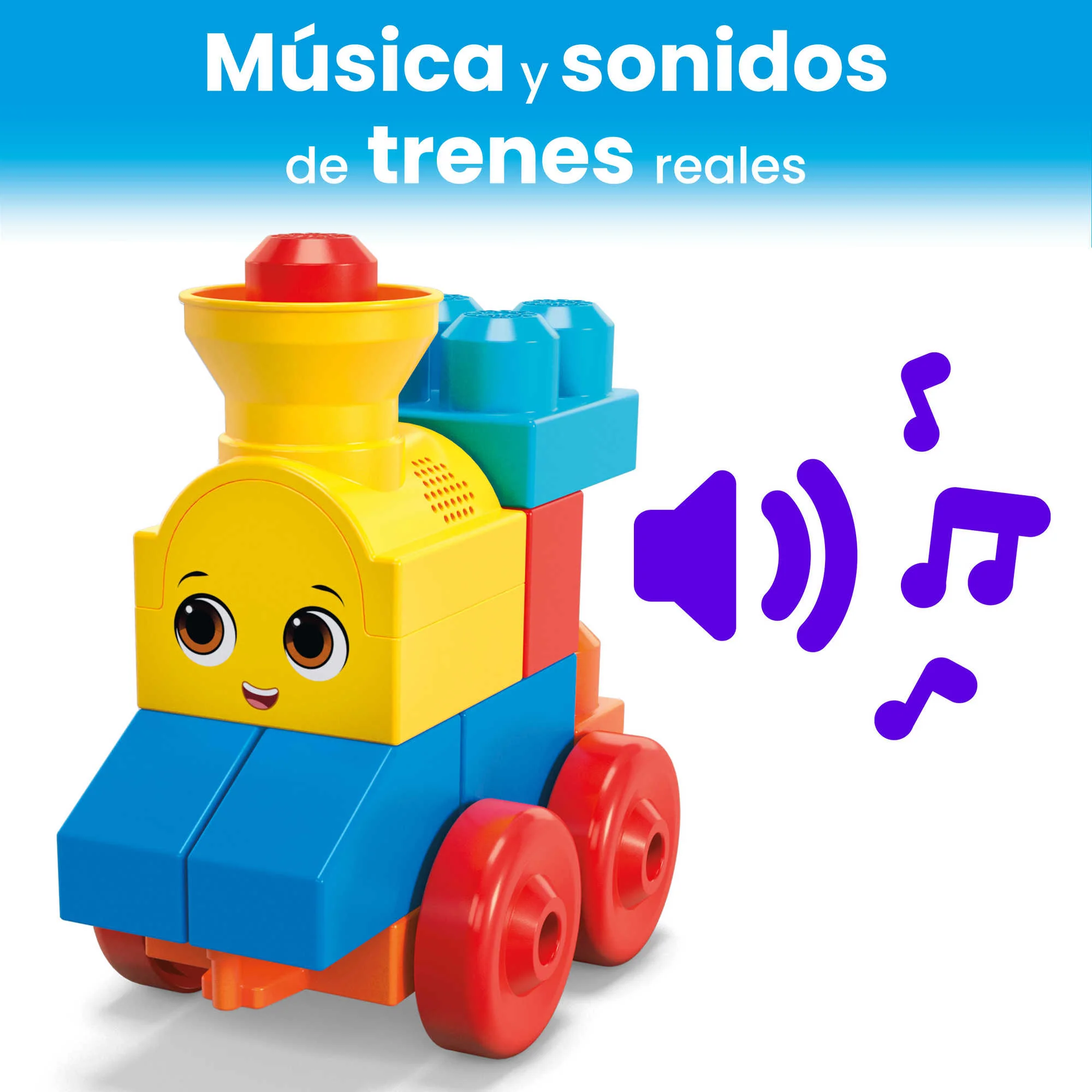 MEGA BLOKS Tren Musical ABC, Juguete De Construcción Para Bebé +1 Año (Mattel Fwk22) - Image 5