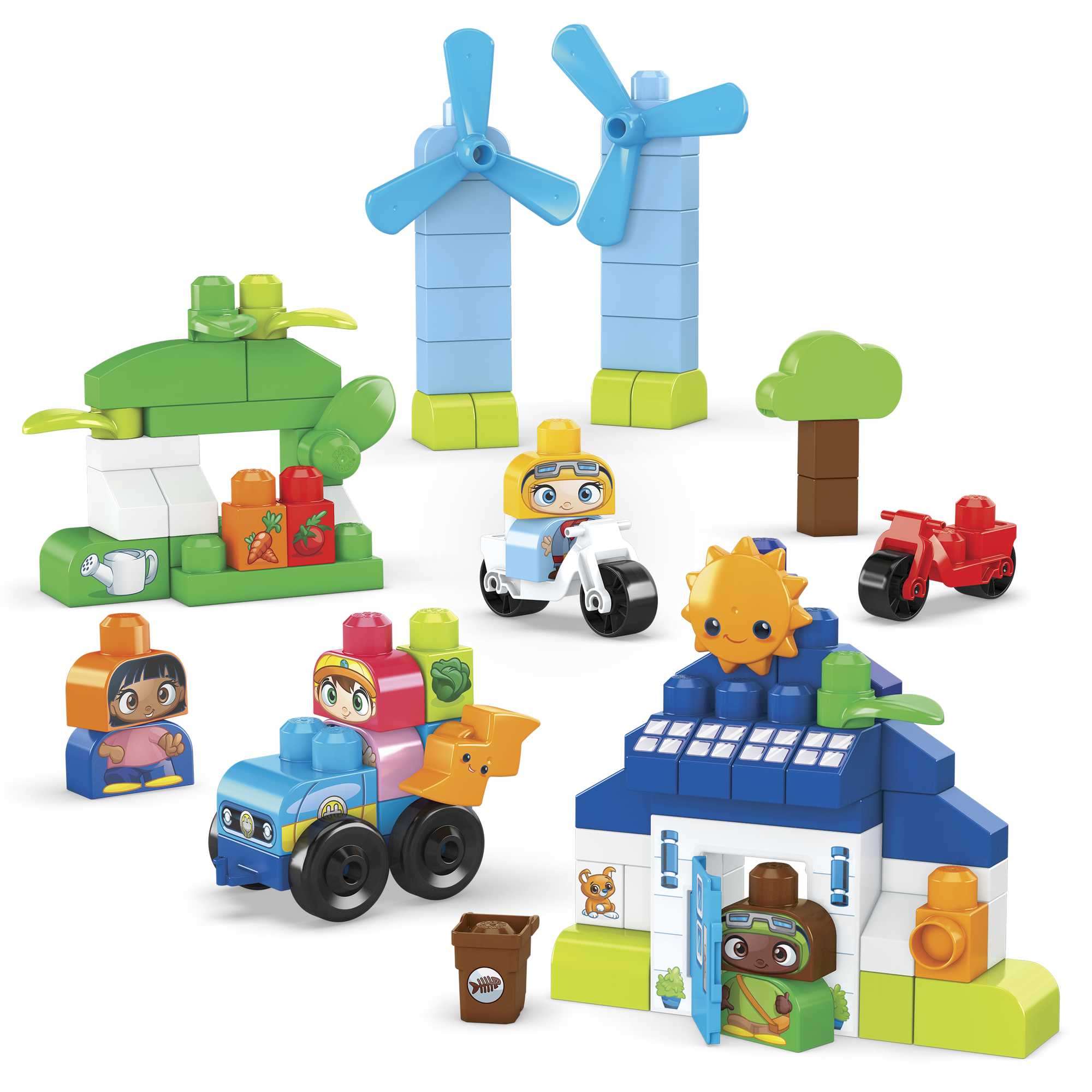 Конструктор Mega Bloks Зеленый город Строй и играй в экологичный дом - Image 2