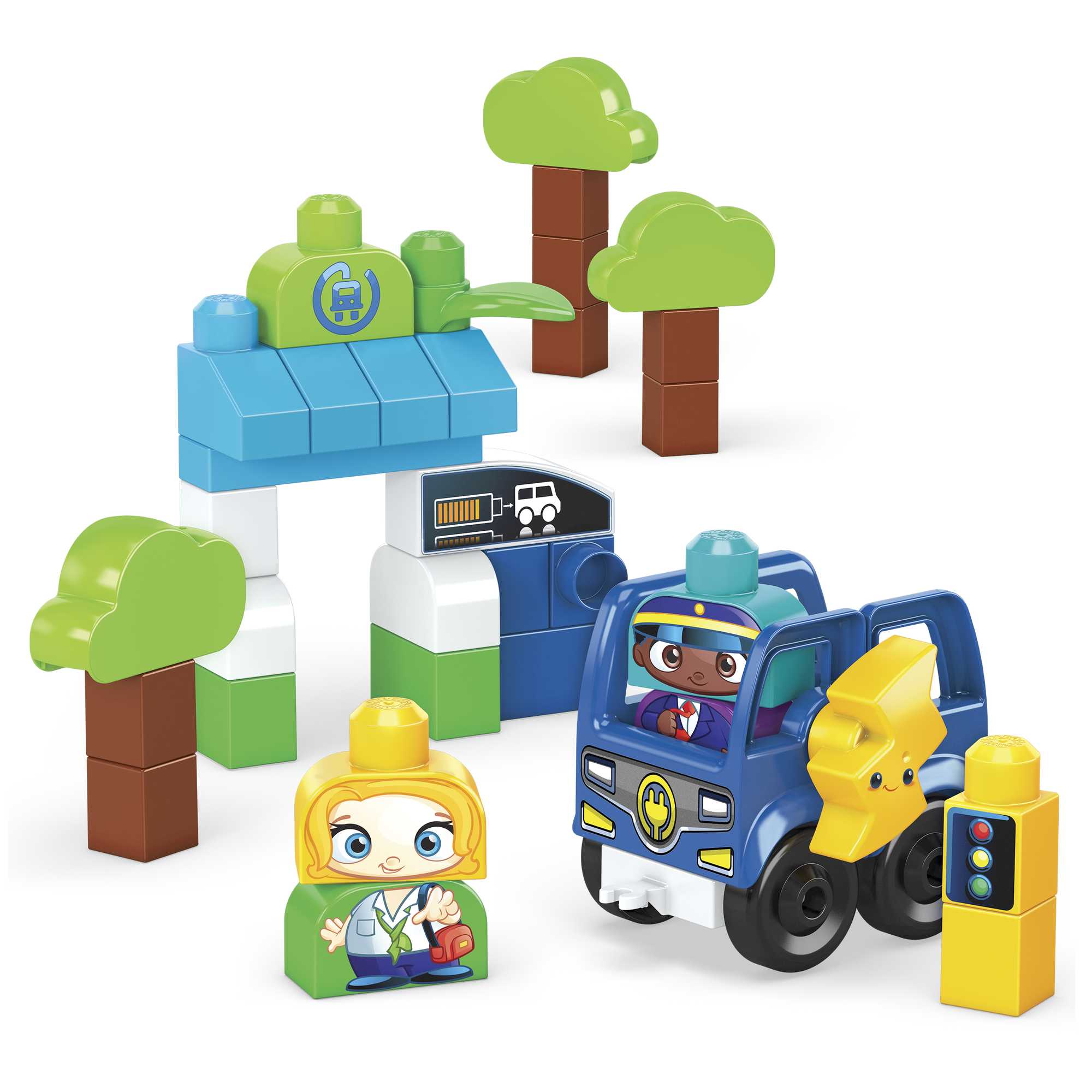 Конструктор Mega Bloks Зеленый город Заряжай и езжай на электробусе - Image 2
