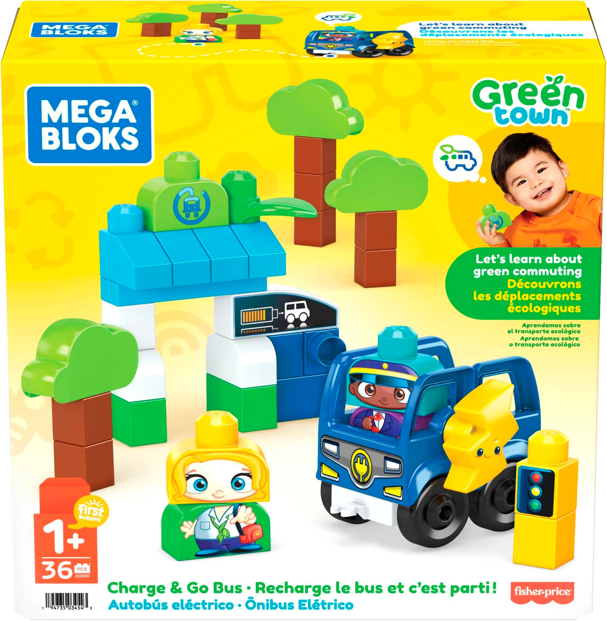 Конструктор Mega Bloks Зеленый город Заряжай и езжай на электробусе - Image 6