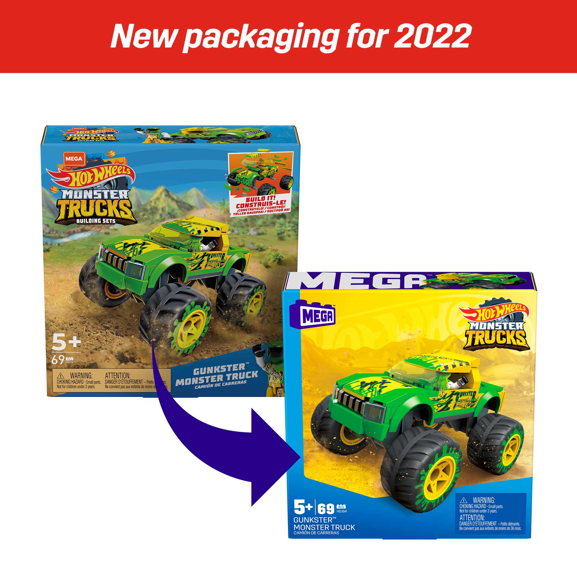 Конструктор Mega Construx Hot Wheels Монстр-трак Гангстер - Image 6