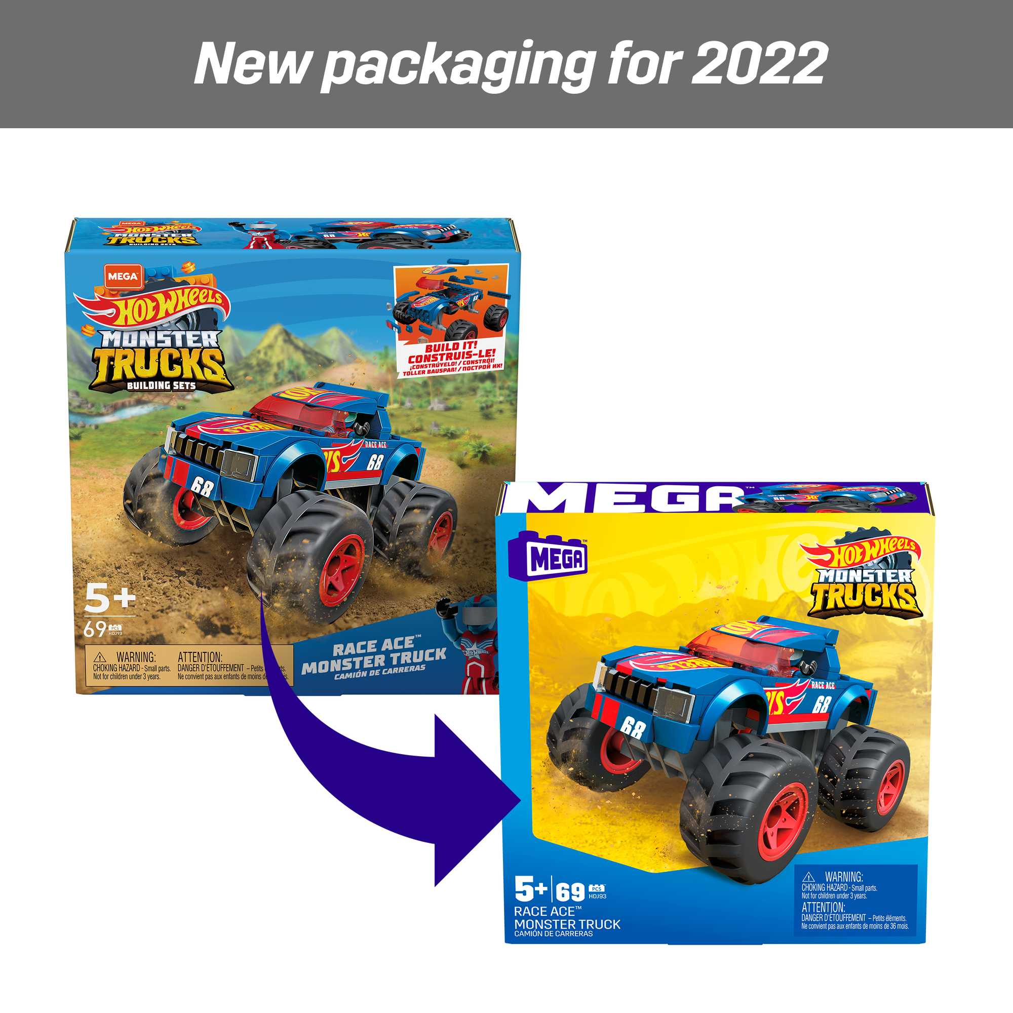 Конструктор Mega Construx Hot Wheels Монстр-трак Рейс Эйс - Image 6