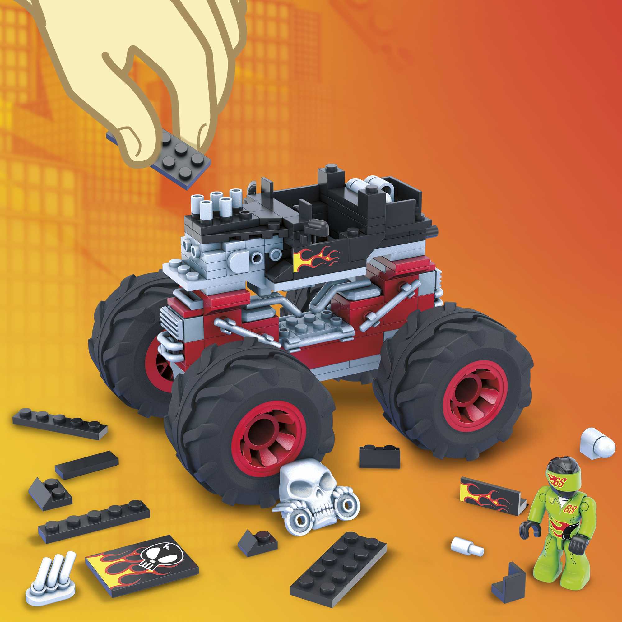 Конструктор Mega Construx Hot Wheels Монстр-трак Костолом - Image 4