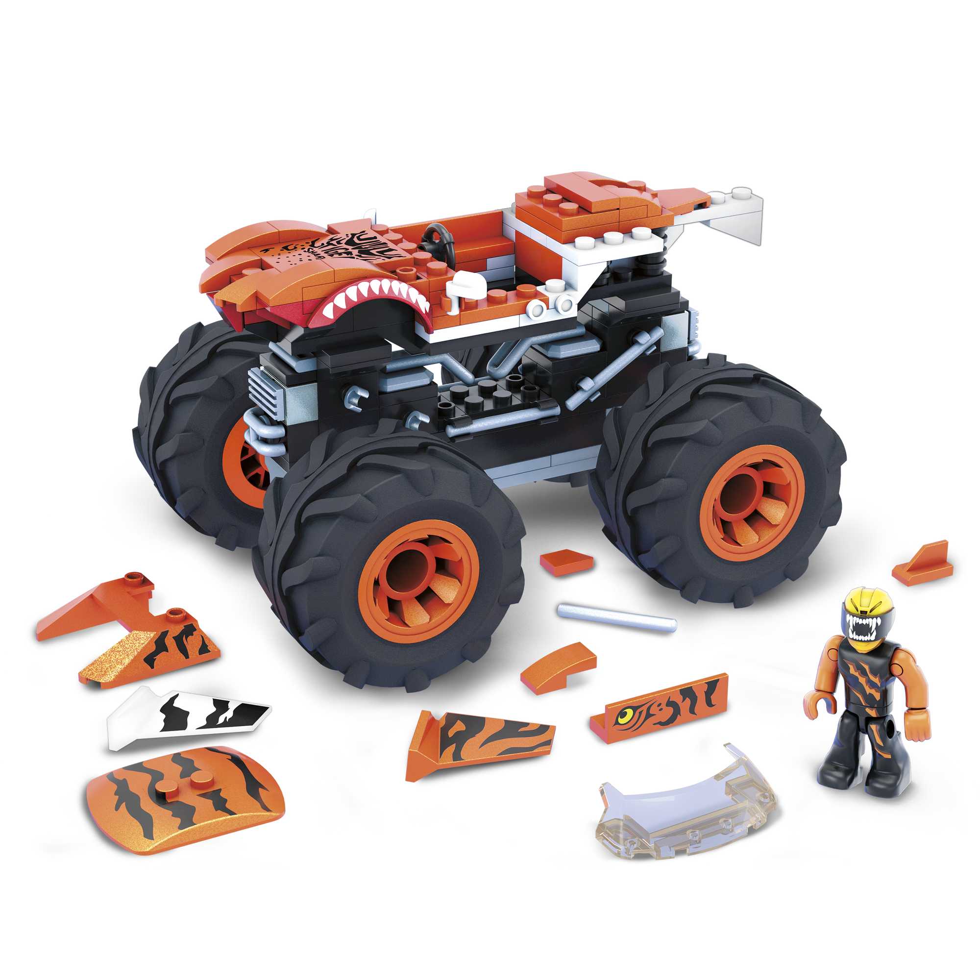 Конструктор Mega Construx Hot Wheels Монстр-трак Тигровая акула - Image 4