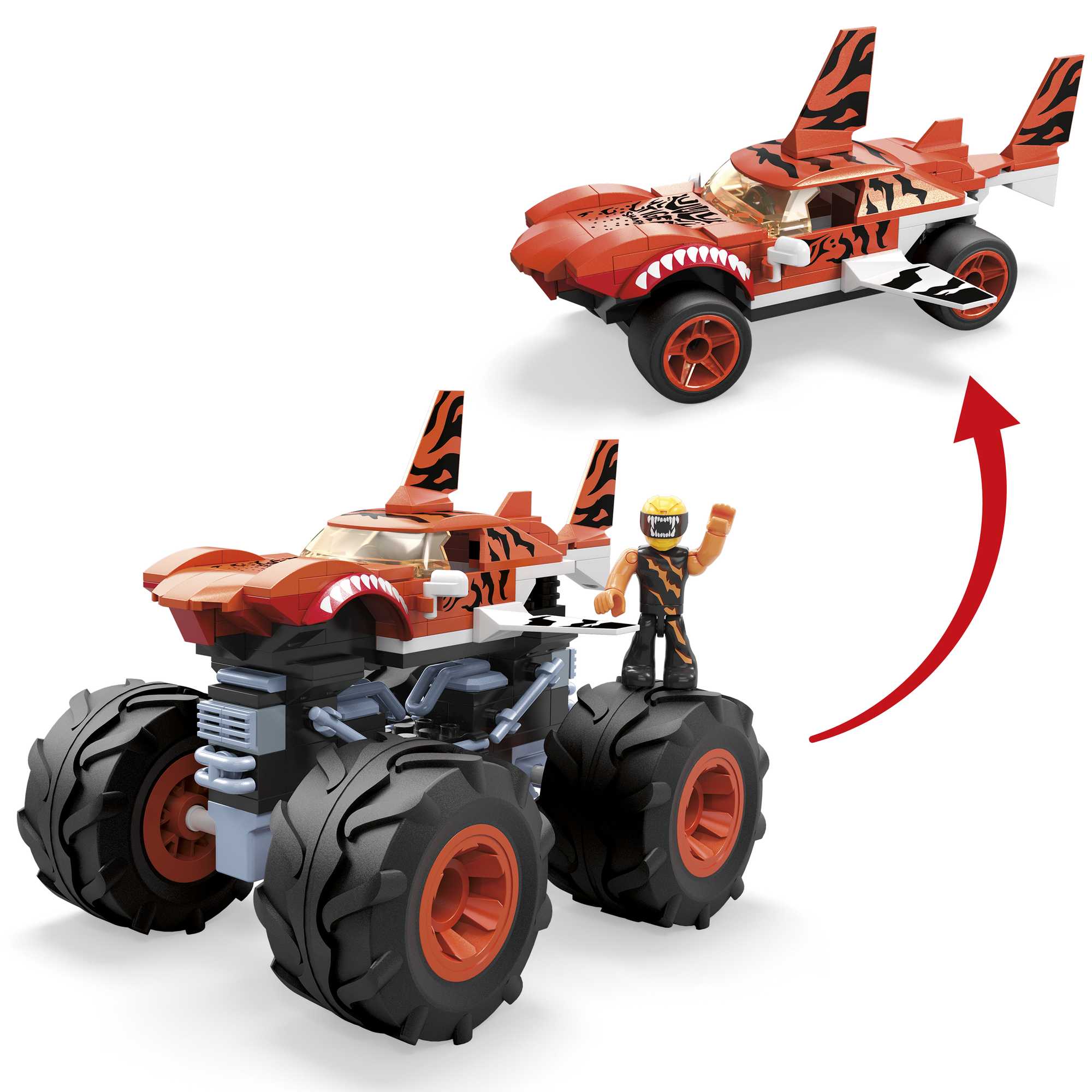 Конструктор Mega Construx Hot Wheels Монстр-трак Тигровая акула - Image 5