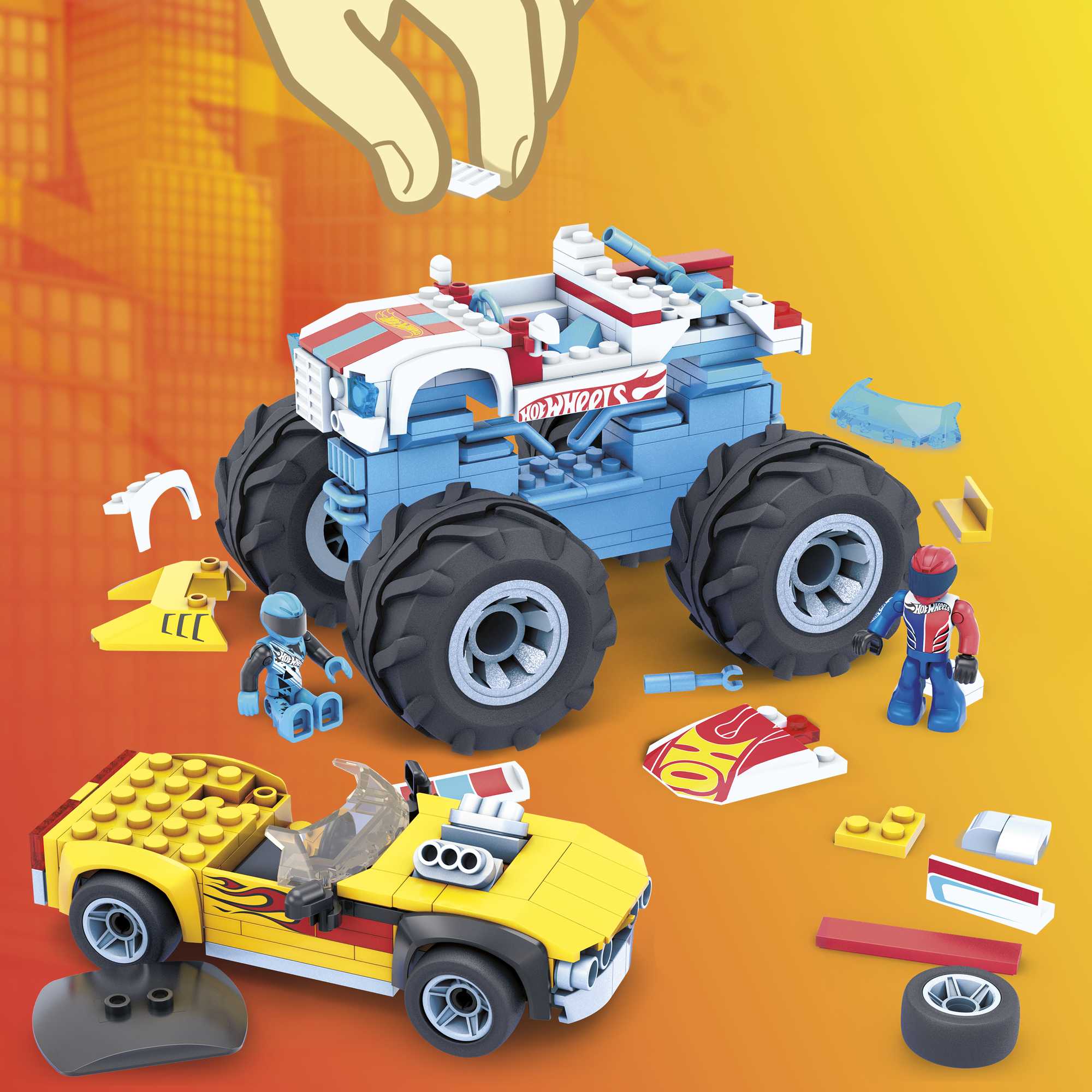 Конструктор Mega Construx Hot Wheels Роджер Доджер и Гонщик - Image 3