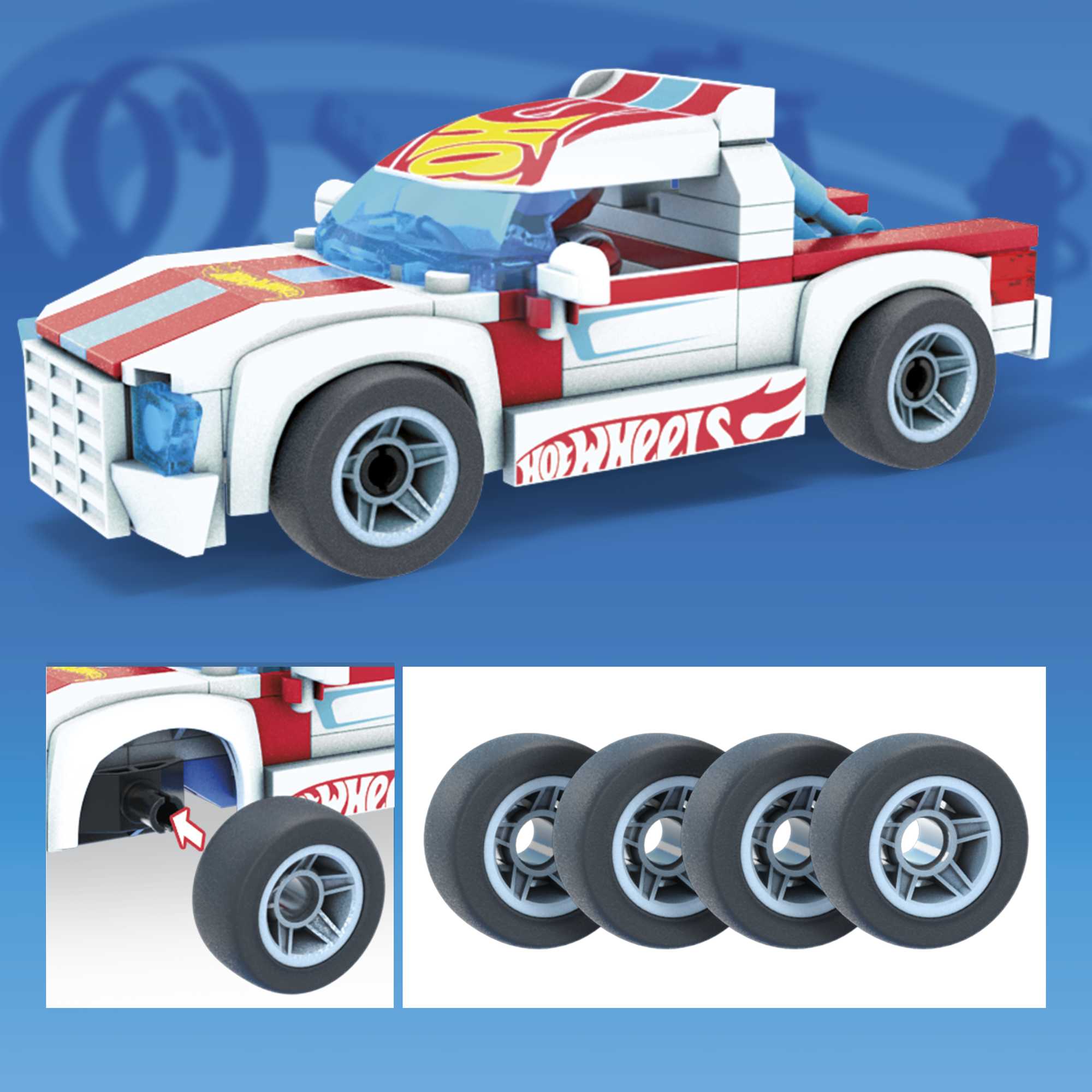 Конструктор Mega Construx Hot Wheels Роджер Доджер и Гонщик - Image 4