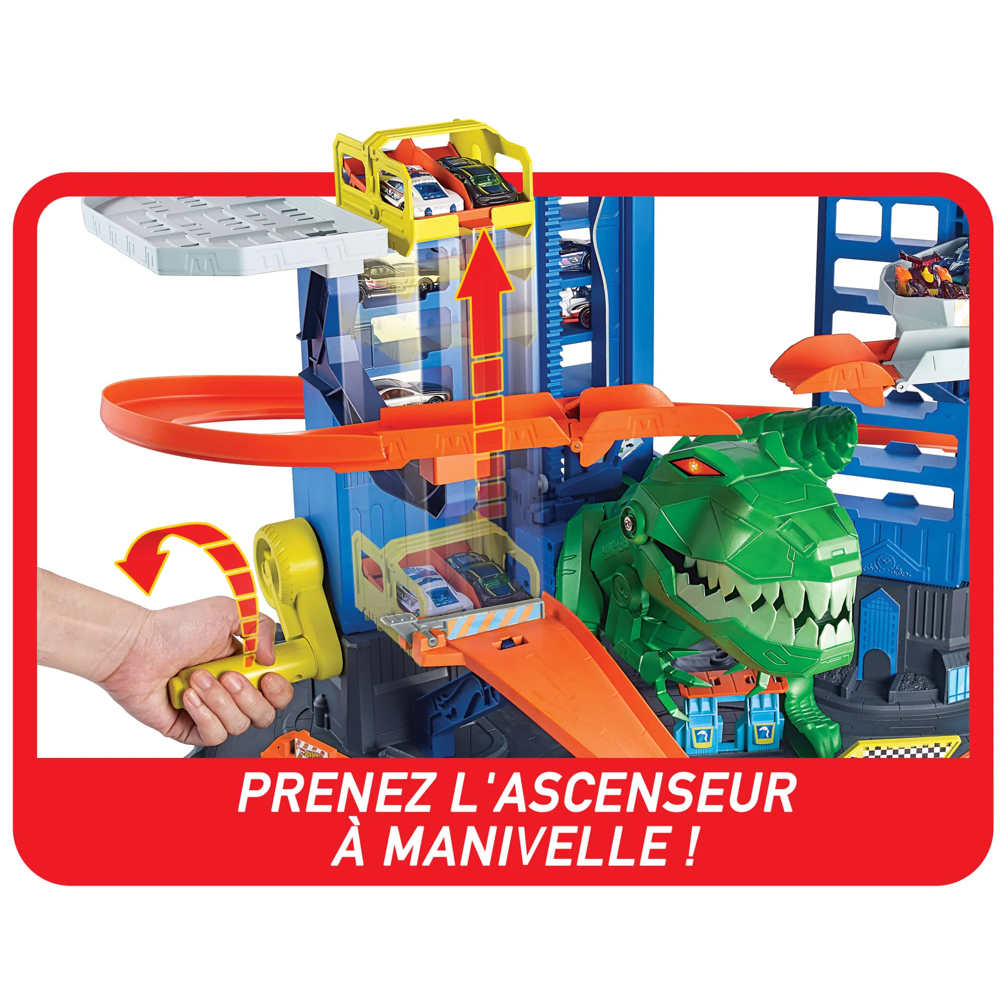 Hot Wheels - Super Dino Robot Garage - Petite Voiture - 5 Ans Et + - Image 4