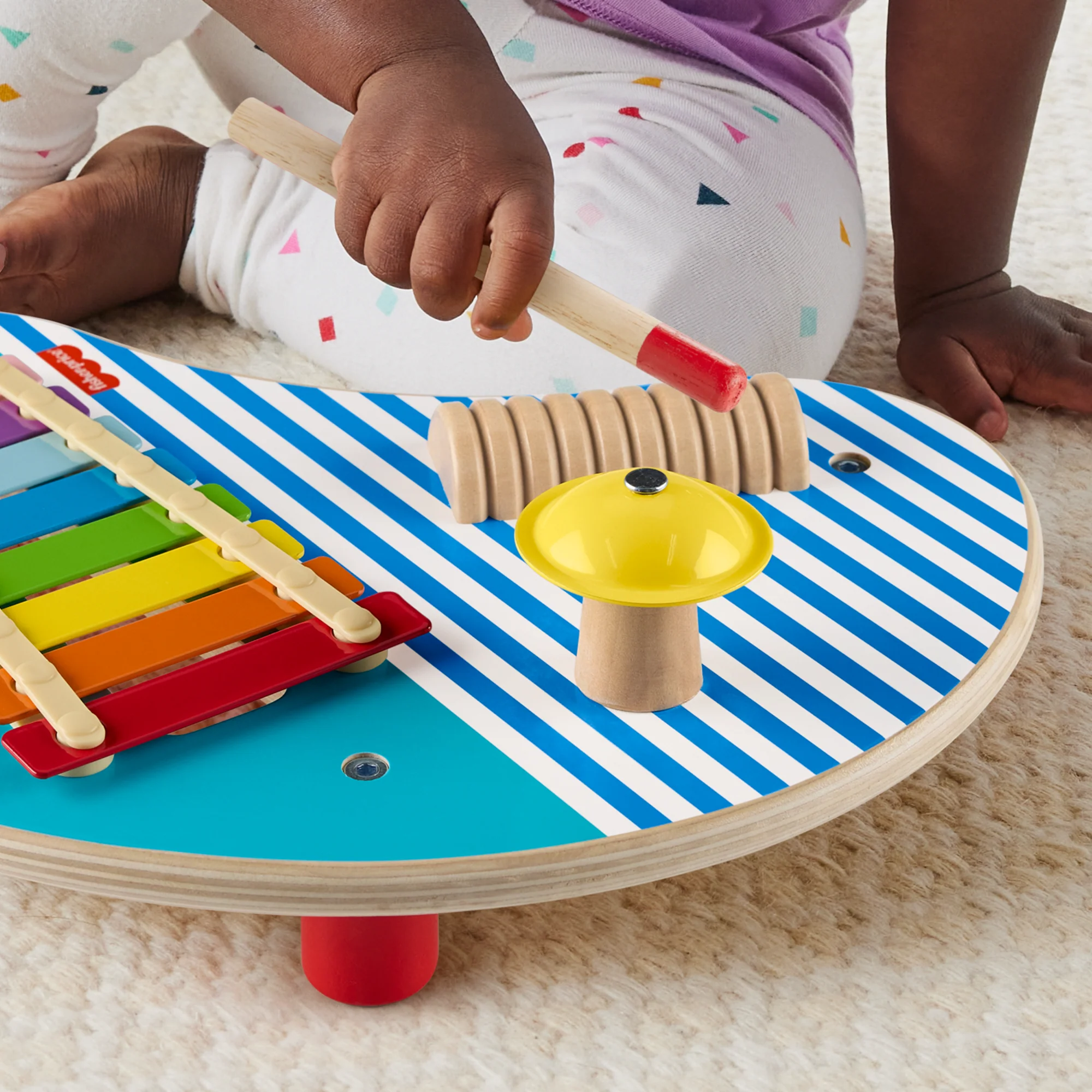 Mesa De Música De Madera De Fisher-Price Con Instrumentos De Percusión, 3 Piezas - Image 4